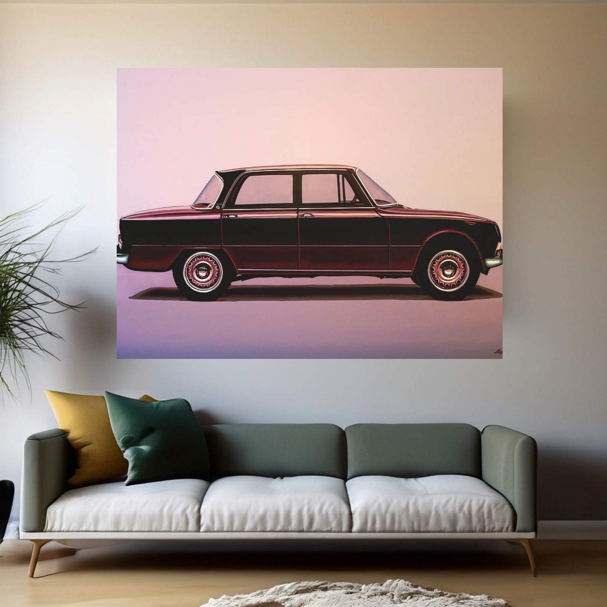 Alfa Romeo Giulia Super 1967 Canvas Wall Art - Y Canvas