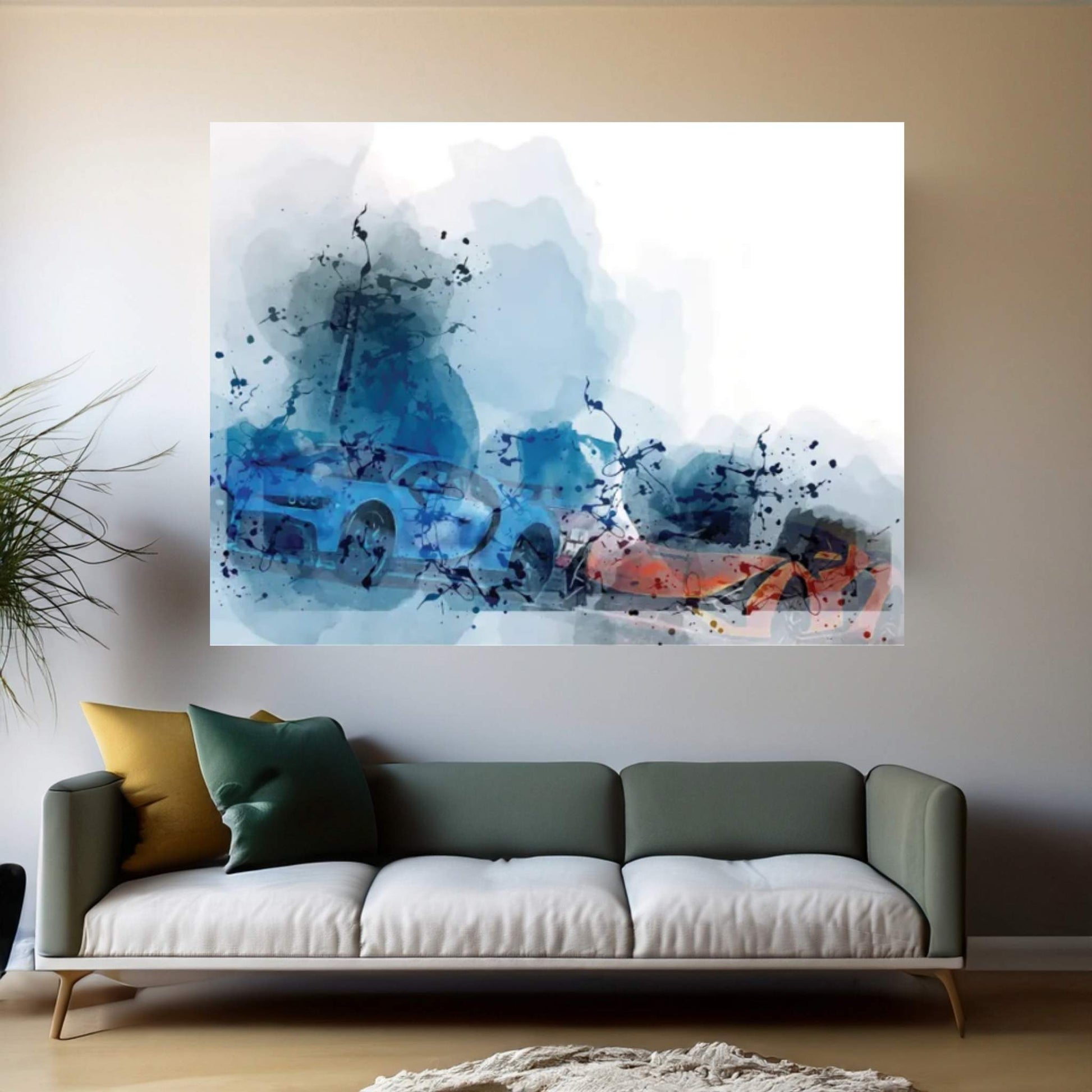 Lamborghini Sian Bugatti Chiron Hypercars Racing Cars Canvas Wall Art - Y Canvas