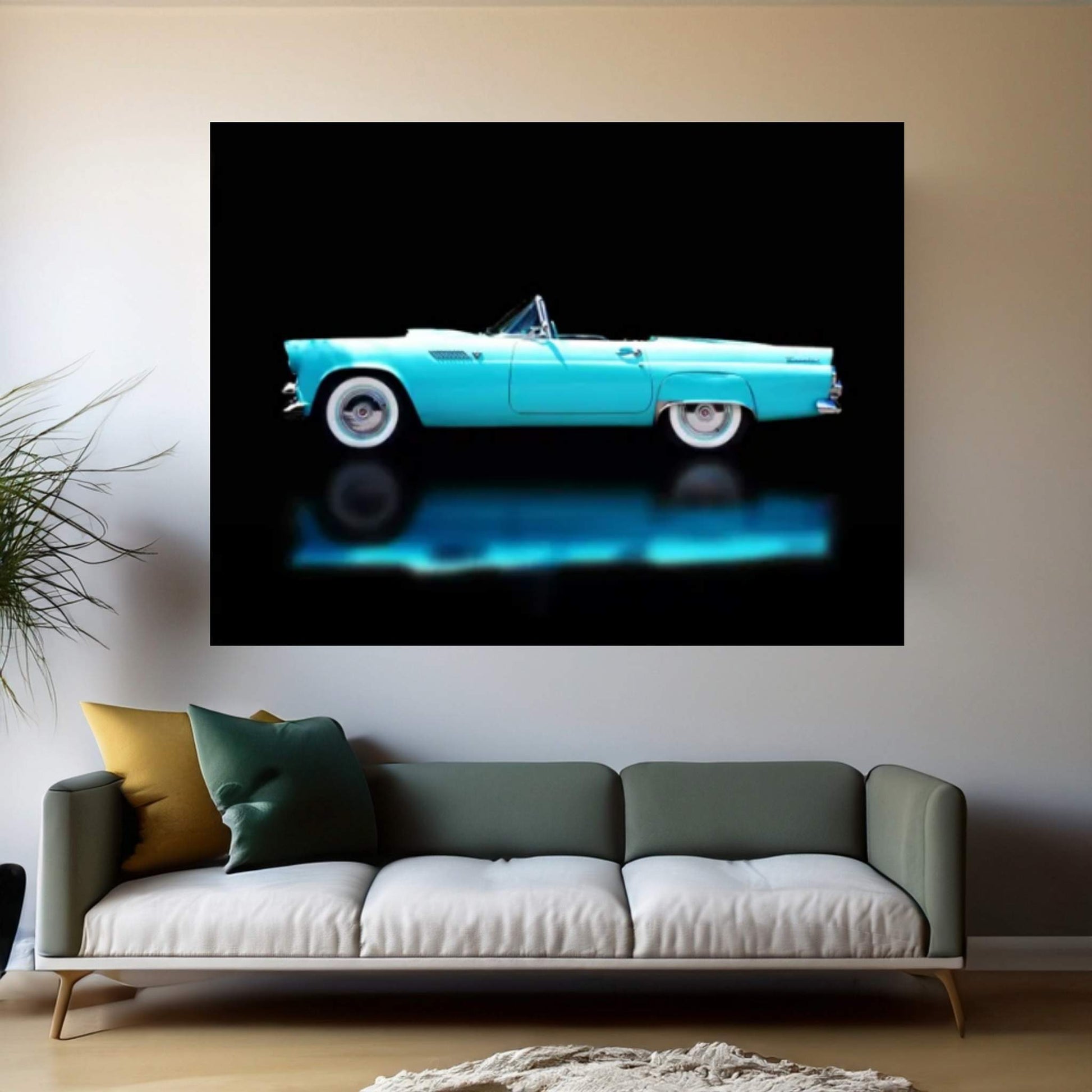 1956 Ford Thunderbird Convertible Canvas Wall Art - Y Canvas