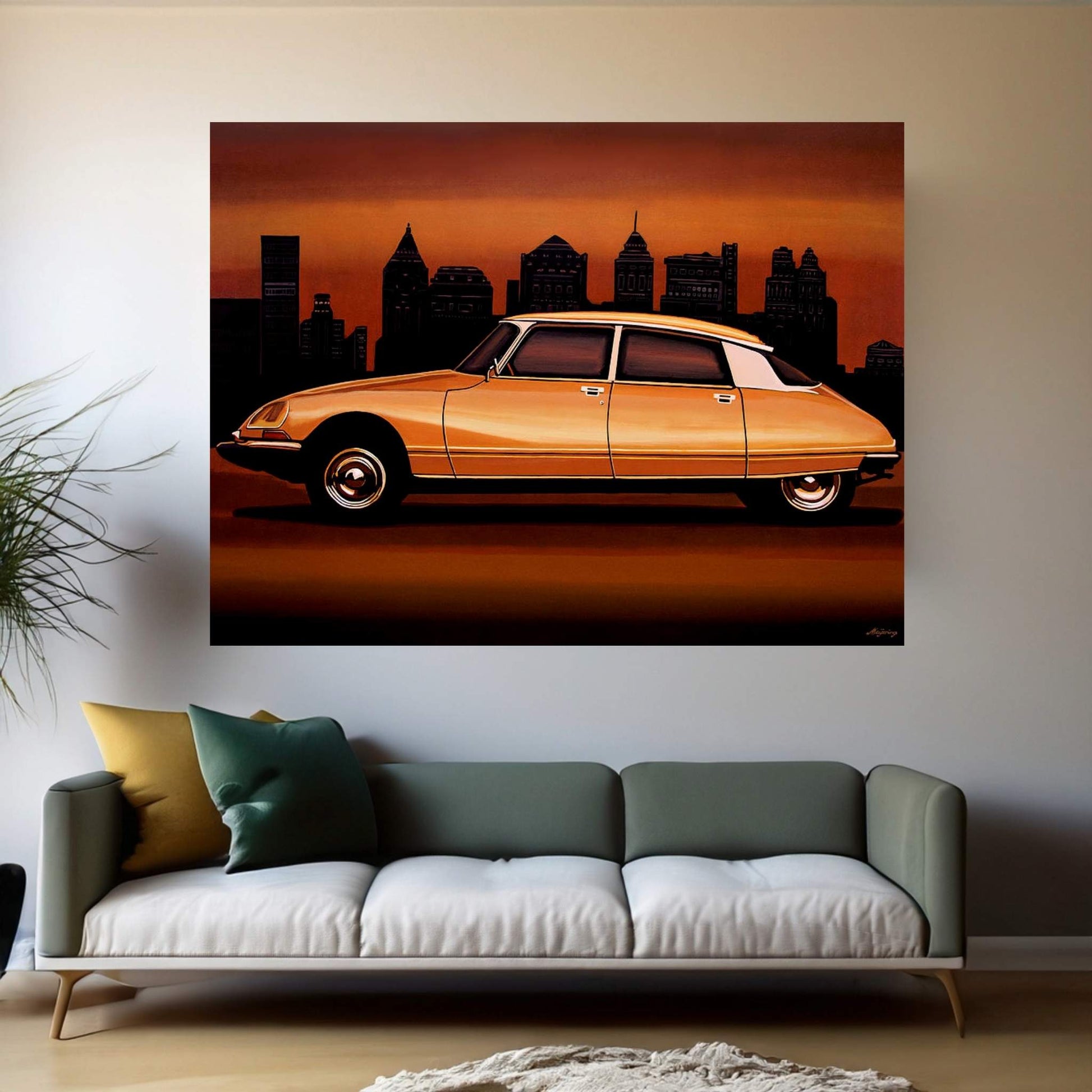 Citroen DS 1955 Canvas Wall Art - Y Canvas