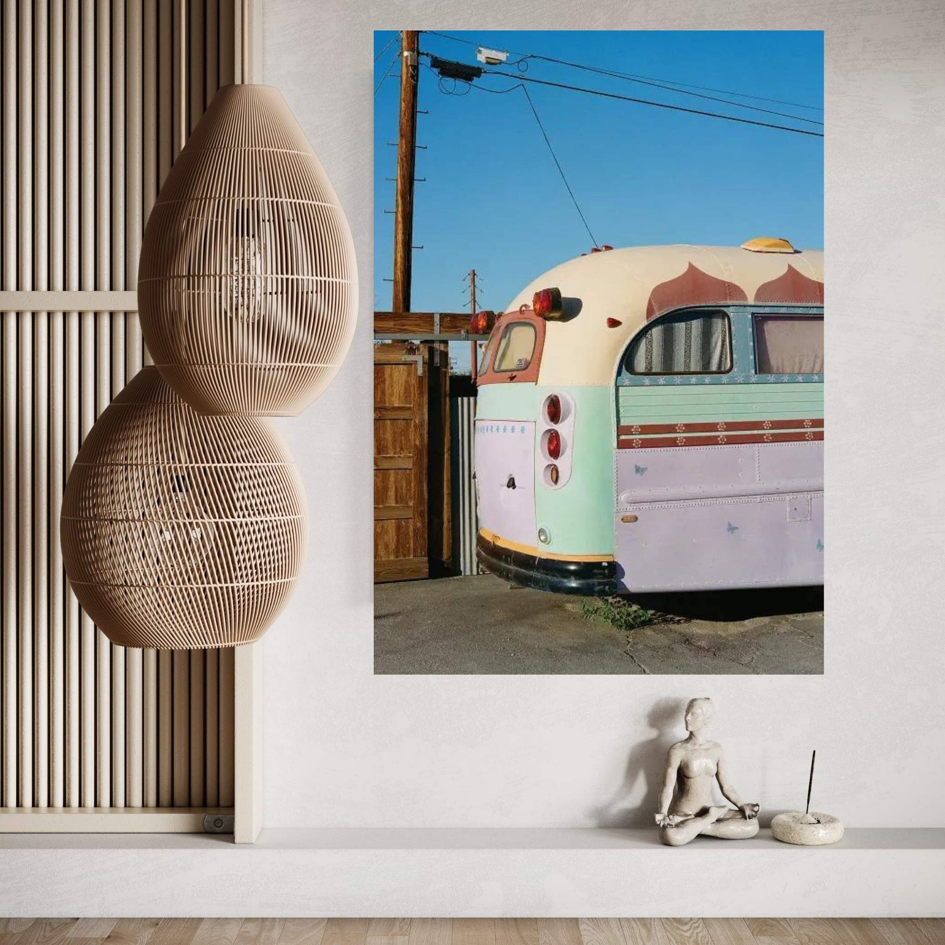 Joshua Tree Bus On Film Canvas Wall Art - Y Canvas