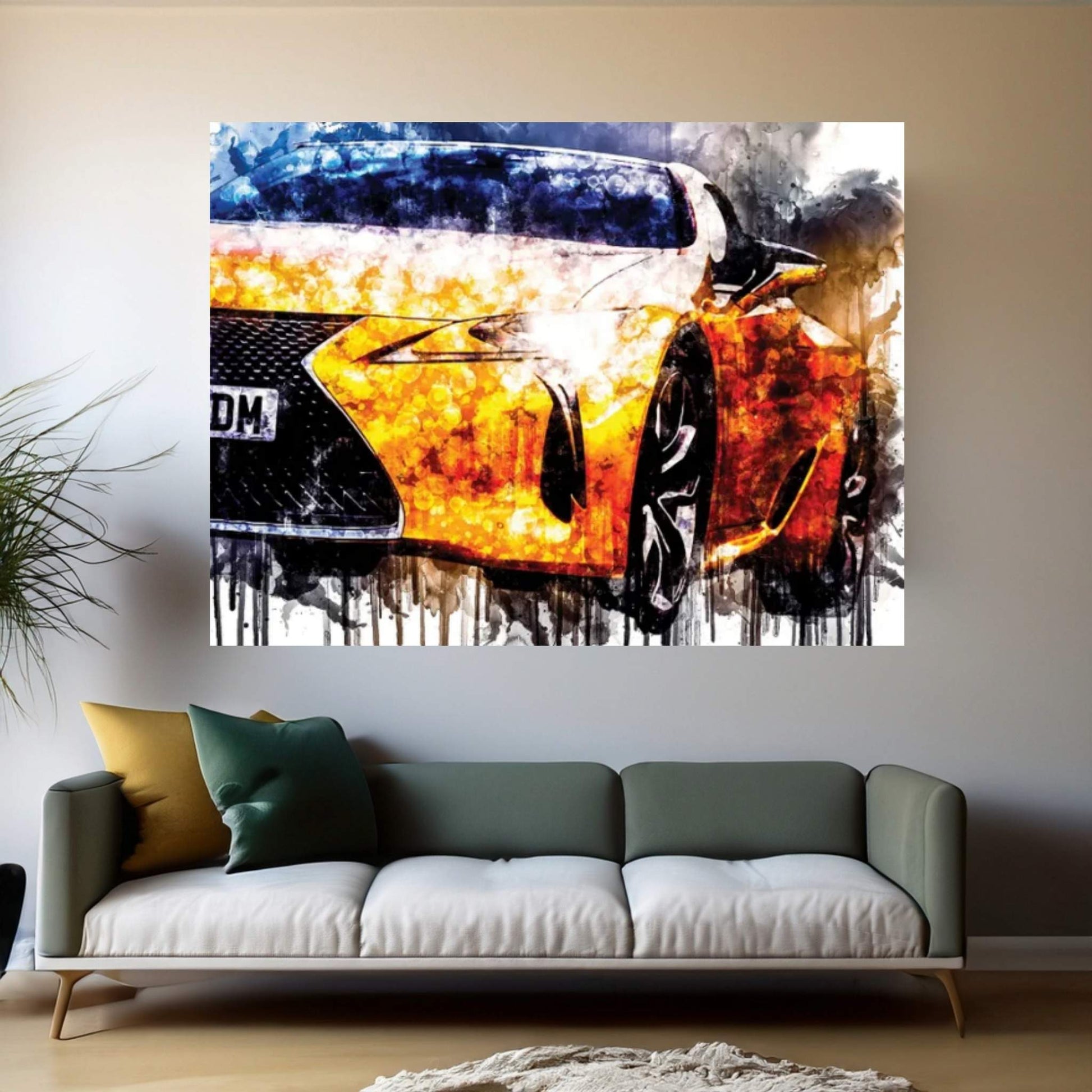 Car 2018 Lexus LC 500 Canvas Wall Art - Y Canvas