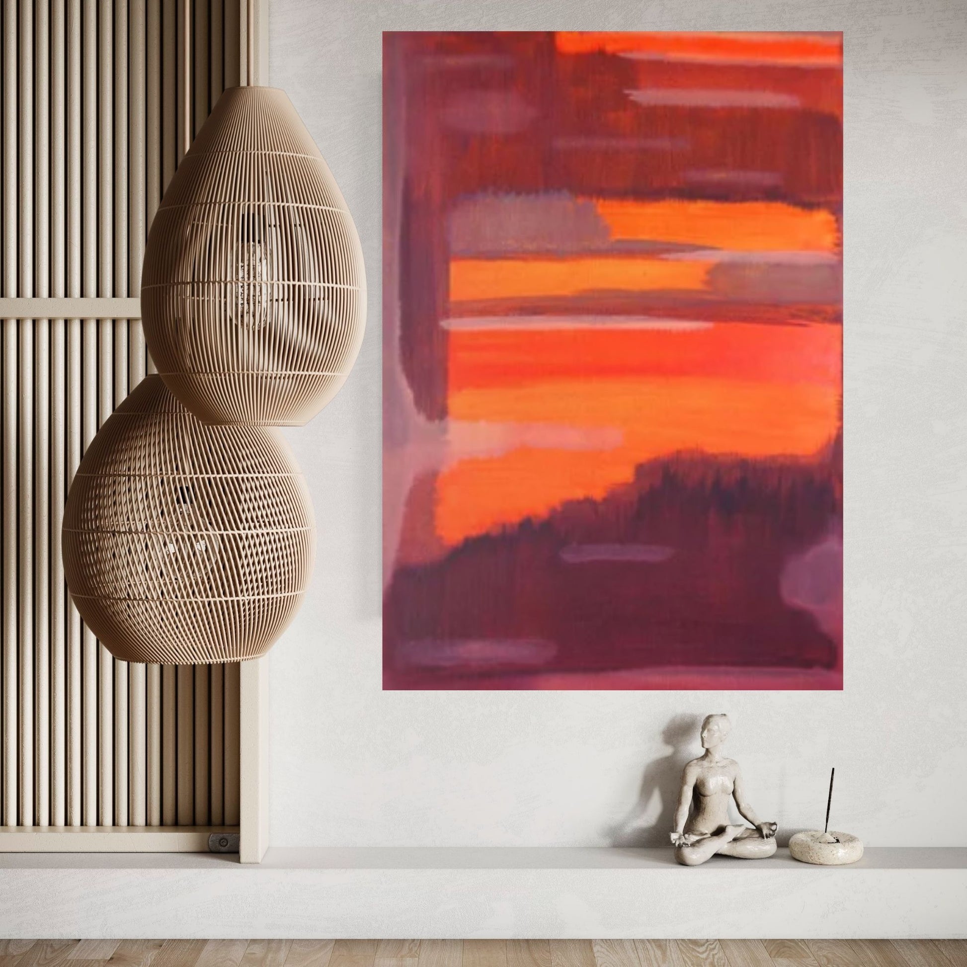 Mark Rothko Frame Canvas/Poster Art Red Reproduction, Rothko Reproduction, Modern Art Expressionism Painting - Y Canvas