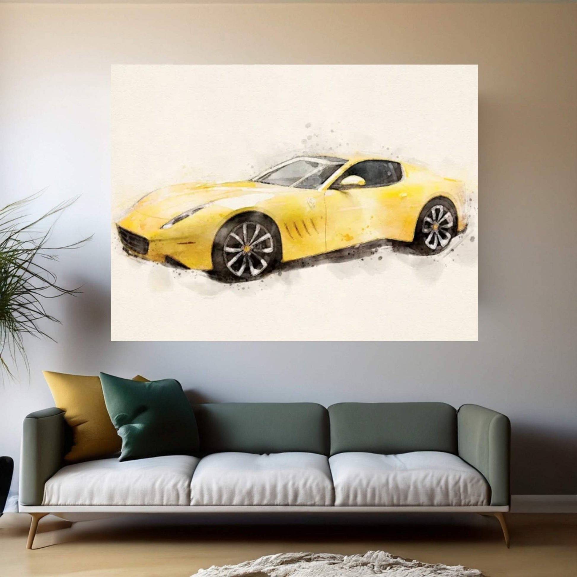 Ferrari Evo Silver Canvas Wall Art - Y Canvas