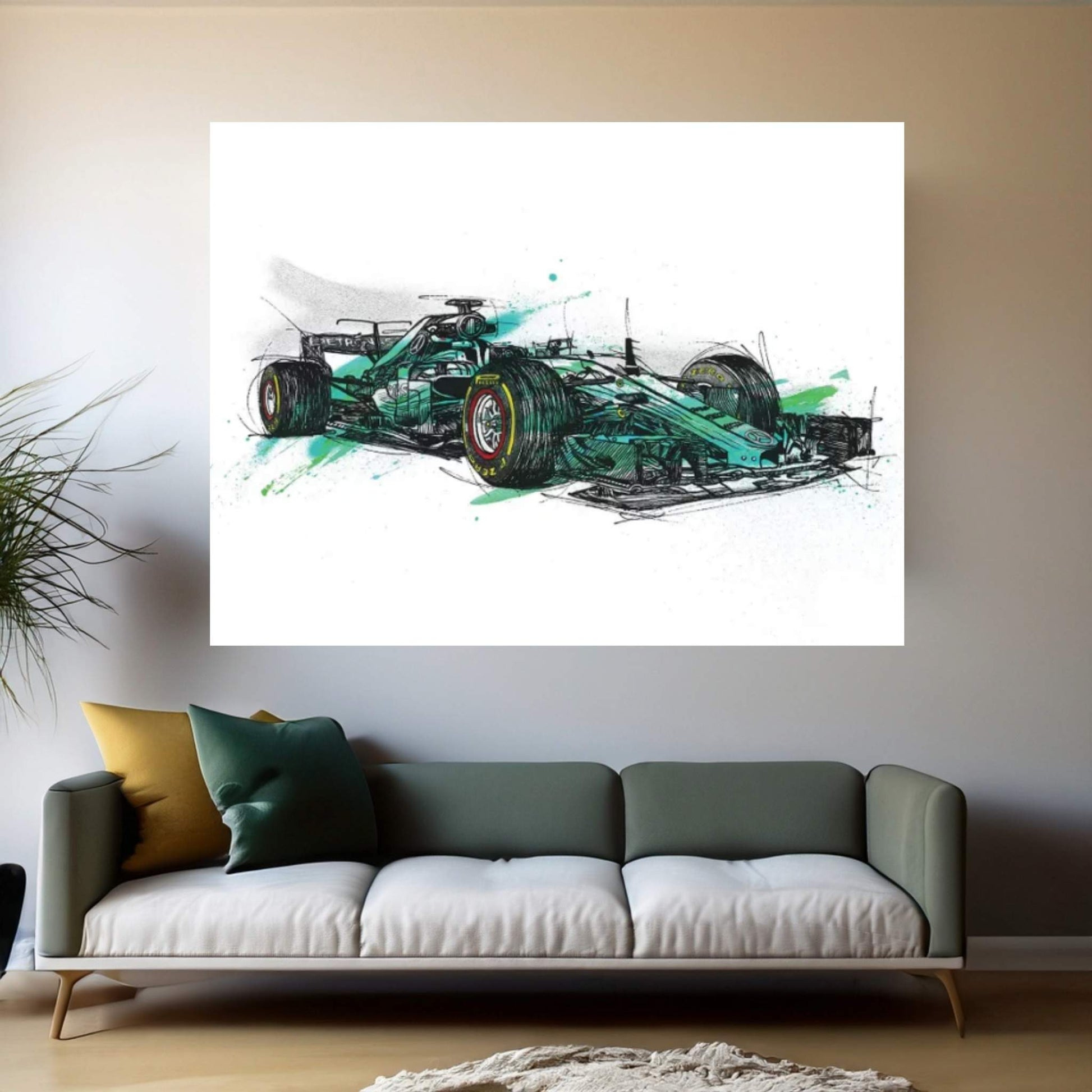 F1 Hamilton Canvas Wall Art - Y Canvas