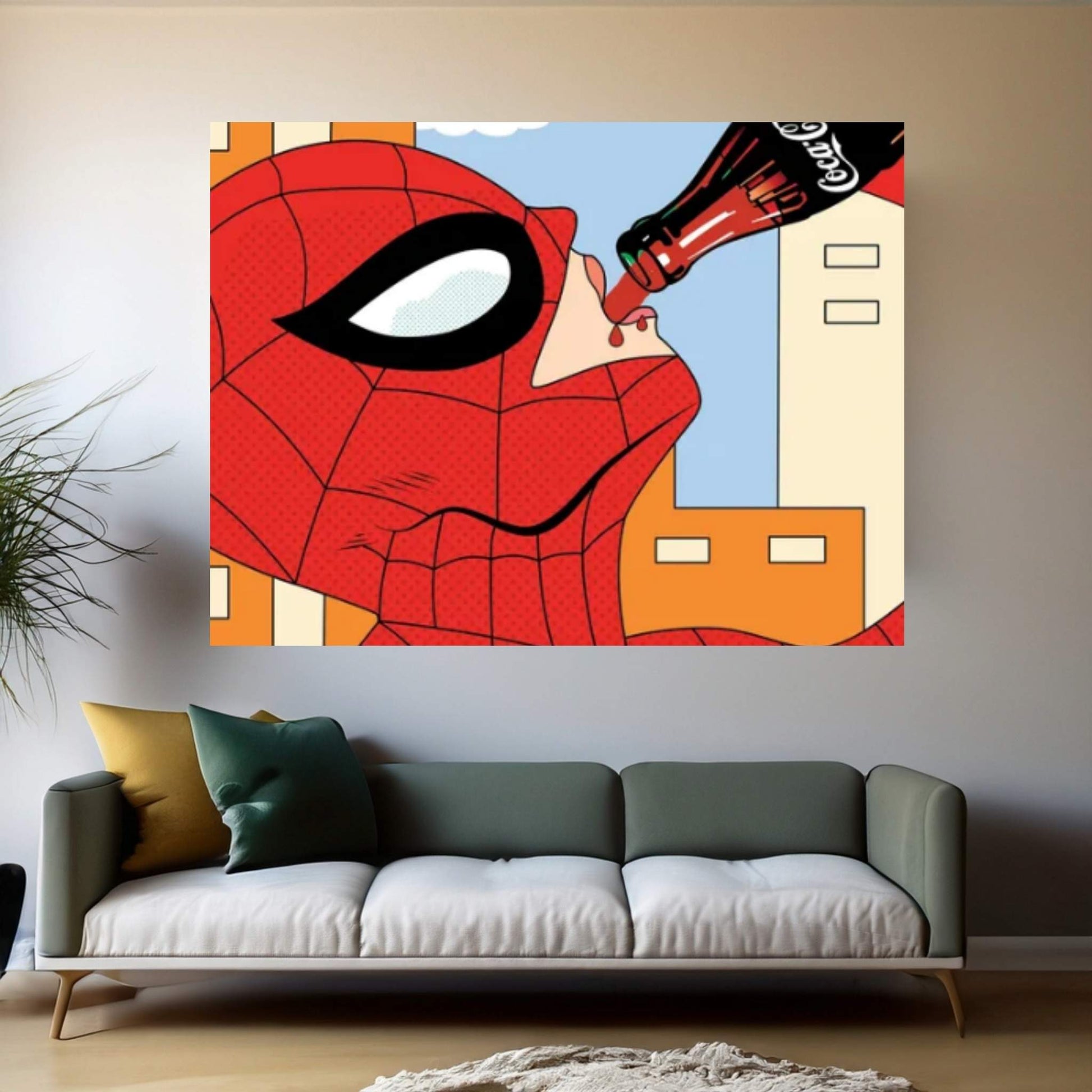 Spidey Soda Canvas Wall Art - Y Canvas