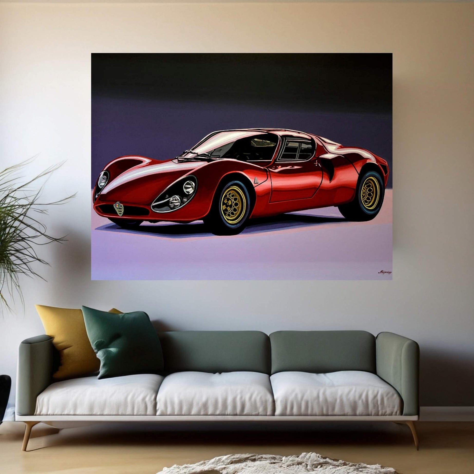 Alfa Romeo 33 Stradale 1967 Canvas Wall Art - Y Canvas