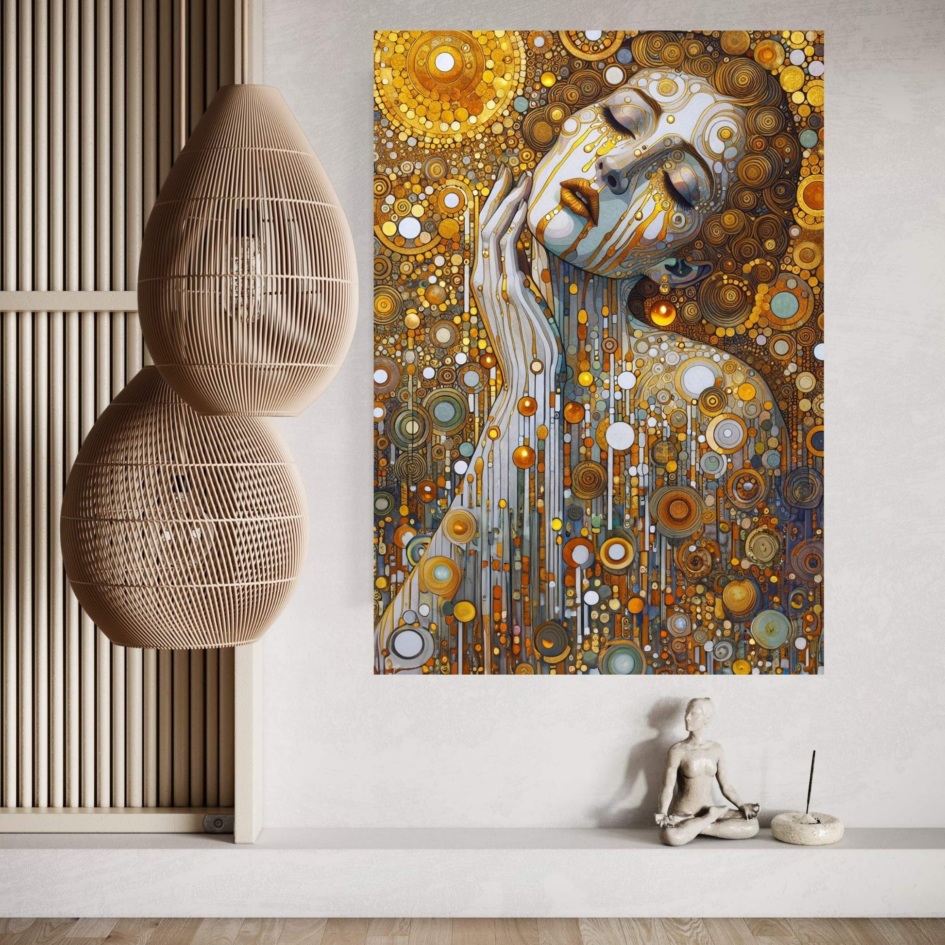 The Golden Tears Gustav Klimt Modern Abstract Reproduction Canvas Wall Art - Y Canvas