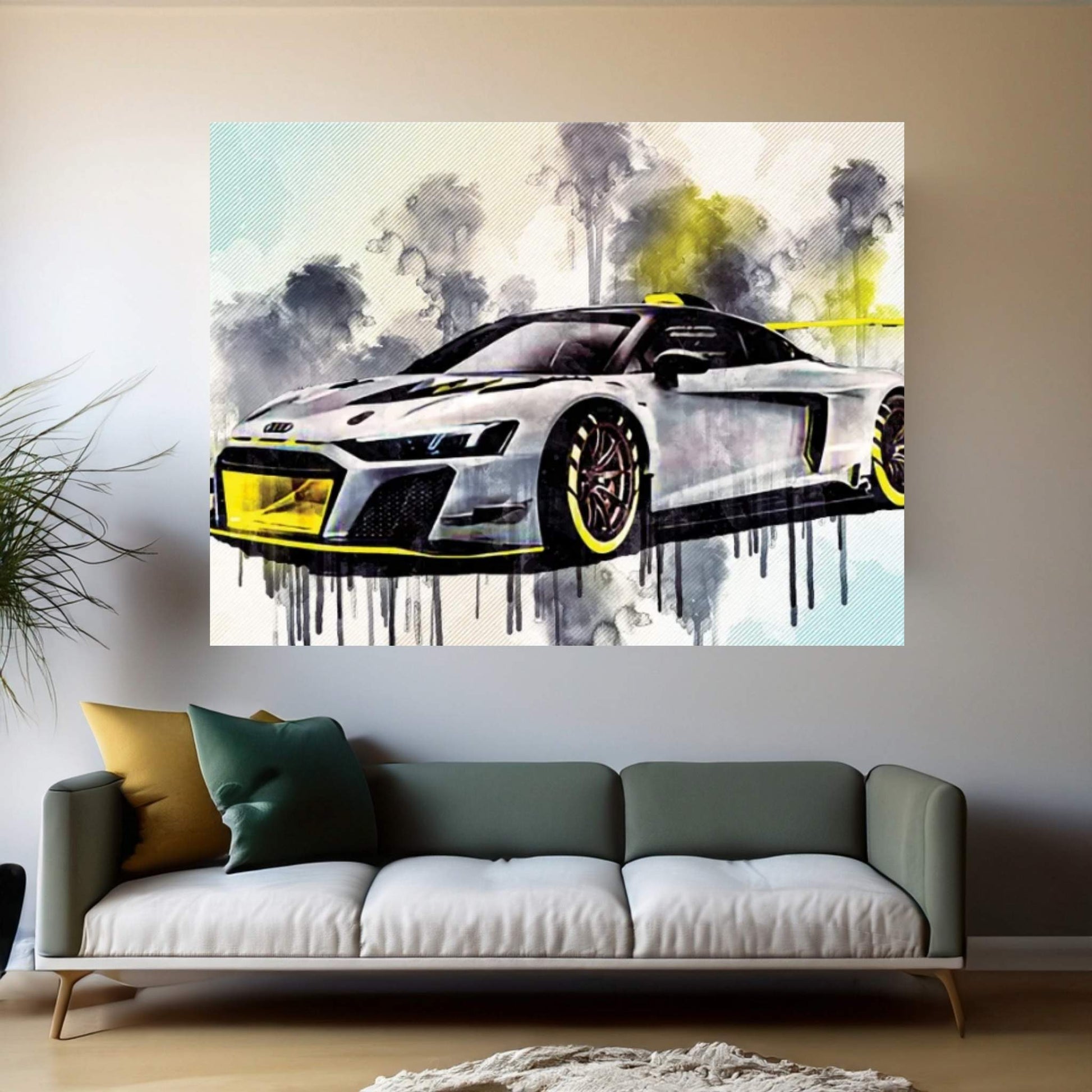 Audi R8 Lms Gt2 2020 Racing Car Supercar Tuning R8 Canvas Wall Art - Y Canvas