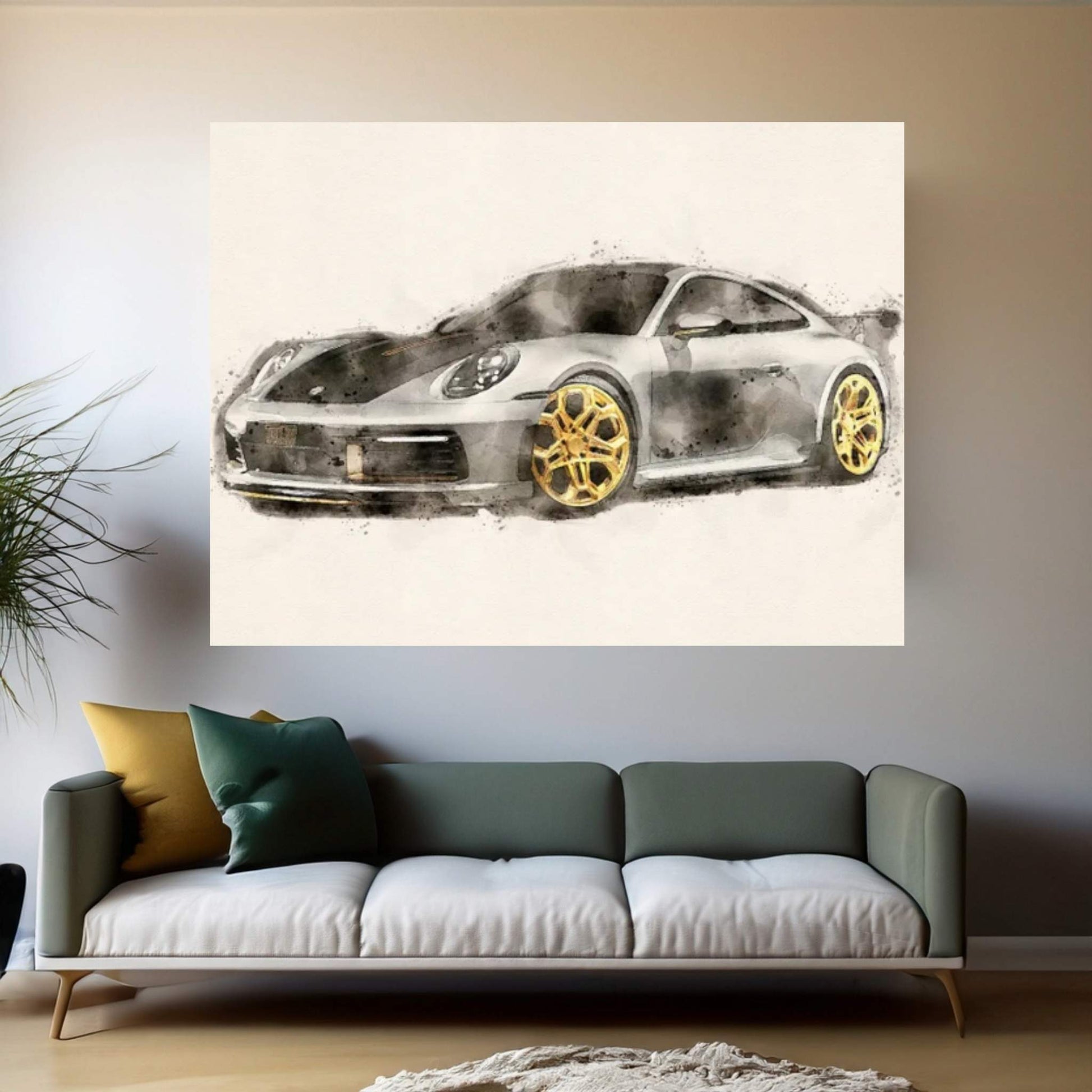 Porsche 911 V II Canvas Wall Art - Y Canvas