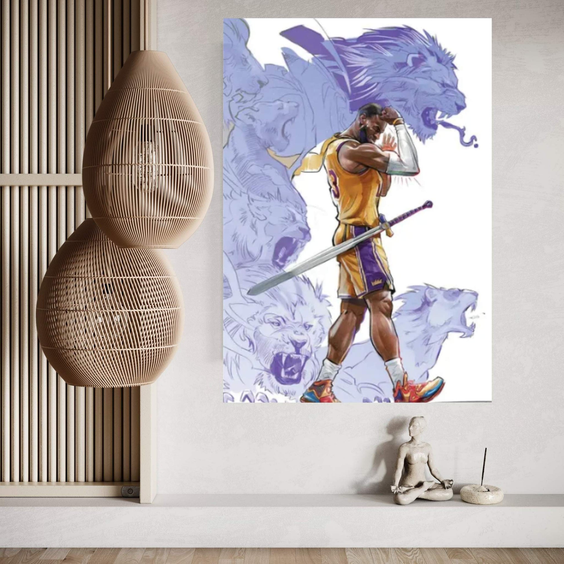 Lord Of Lions Canvas Wall Art - Y Canvas