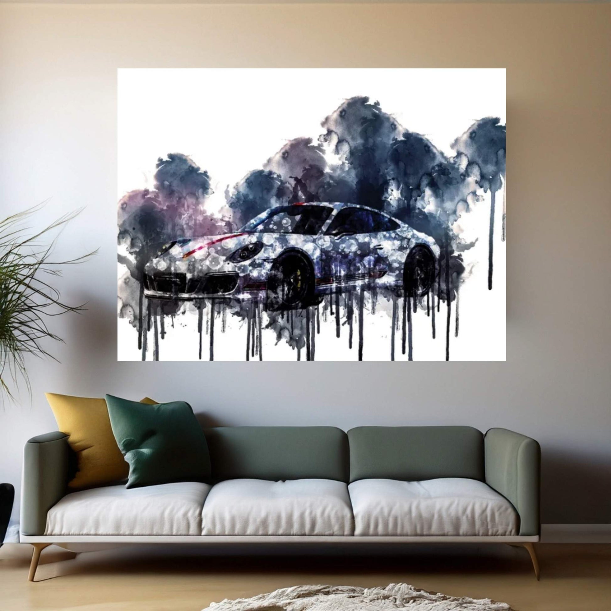 2017 Porsche 911 Carrera GTS Canvas Wall Art - Y Canvas