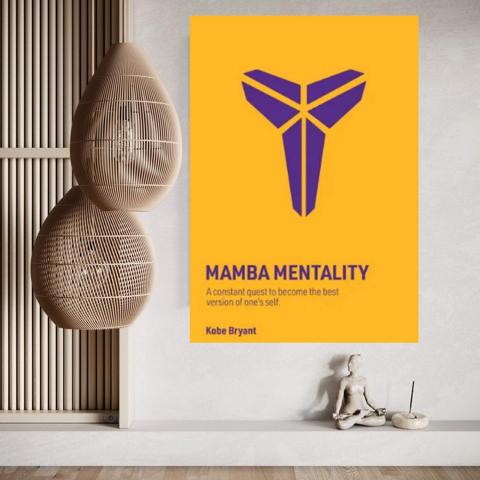Mamba Mentality (Gold/ Purple) Canvas Wall Art - Y Canvas