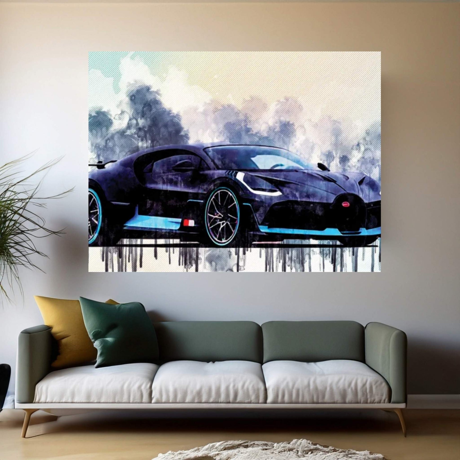 Bugatti Divo 2018 Supercar Hypercar Canvas Wall Art - Y Canvas
