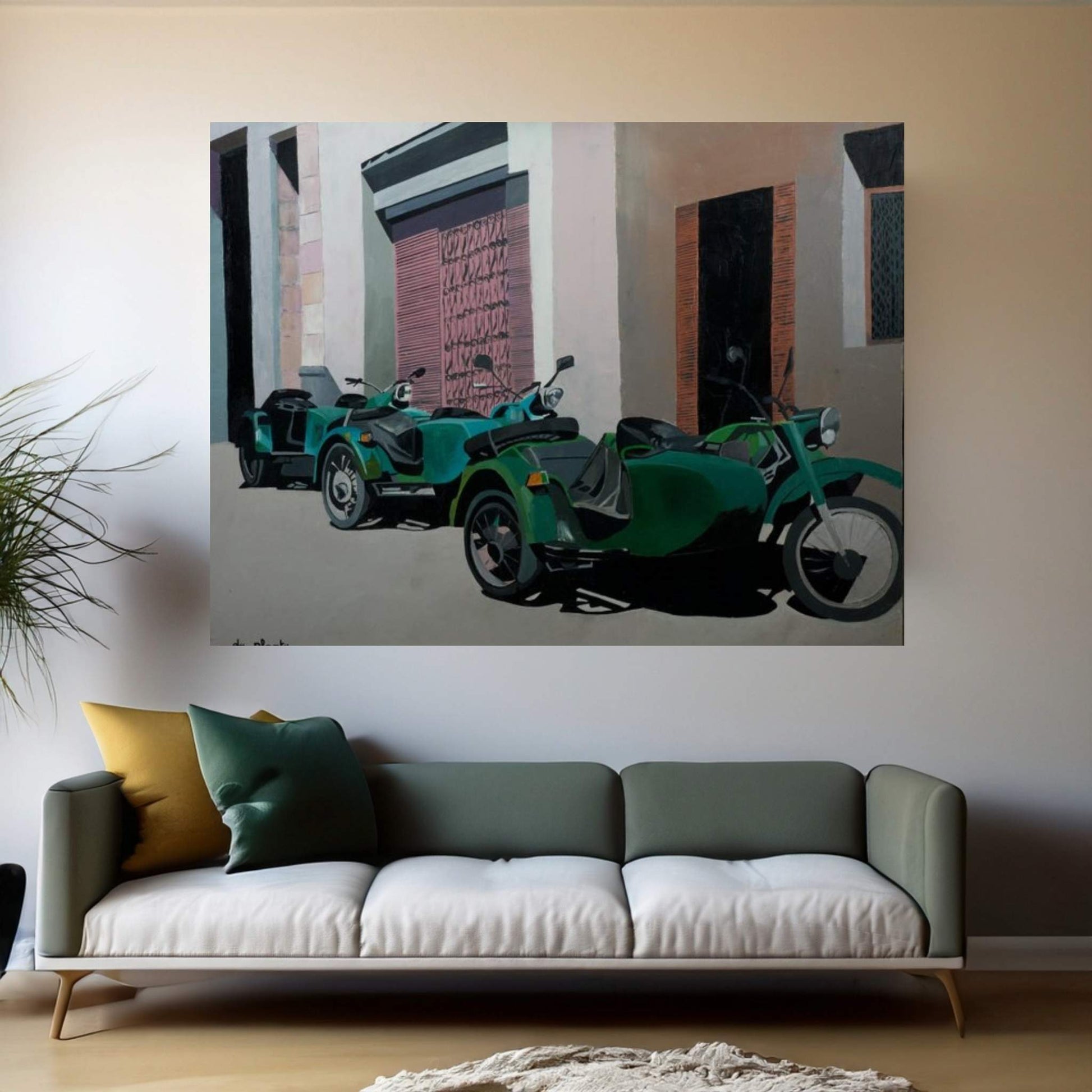 Side Parade Canvas Wall Art - Y Canvas