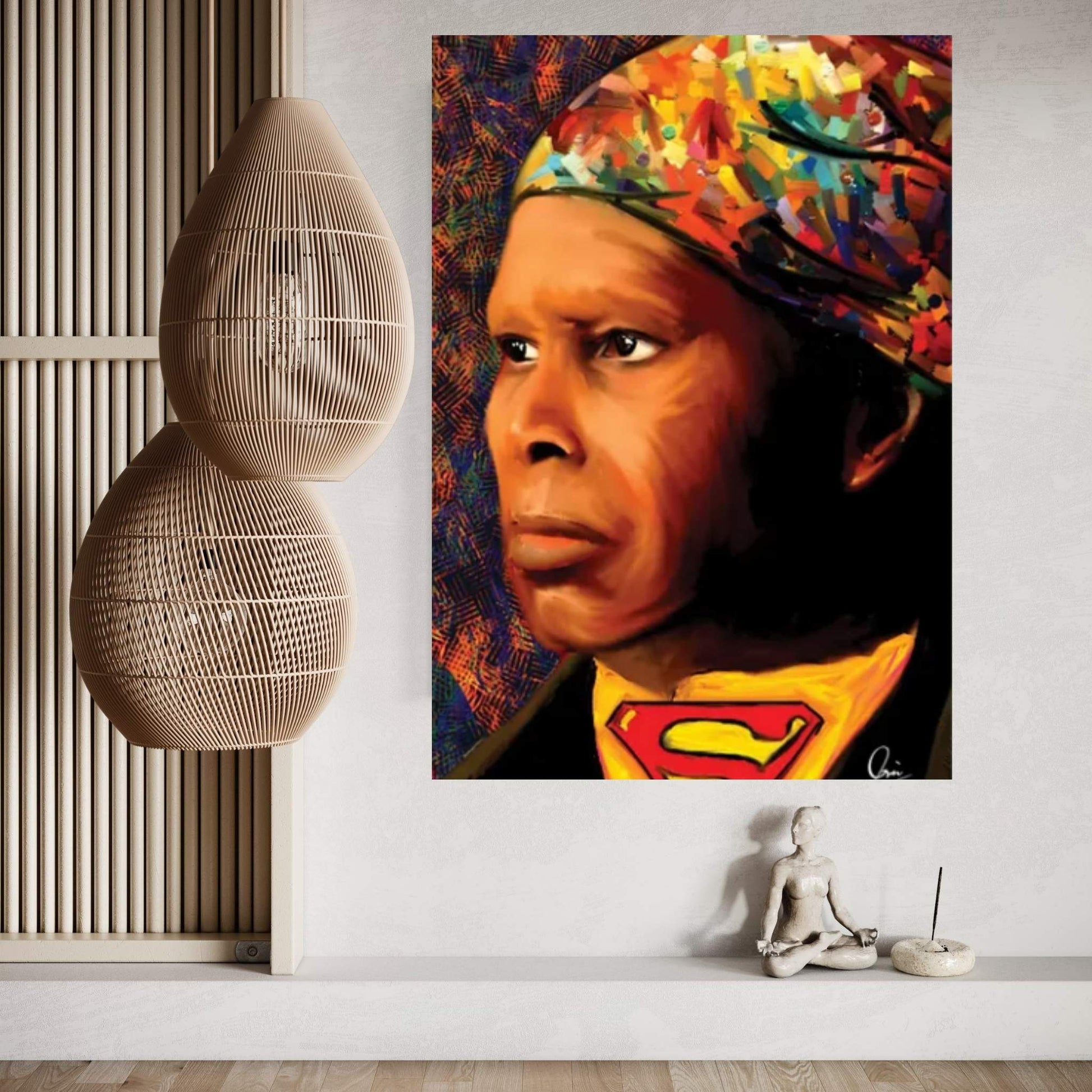 Harriet Tubman SuperHero Canvas Wall Art - Y Canvas