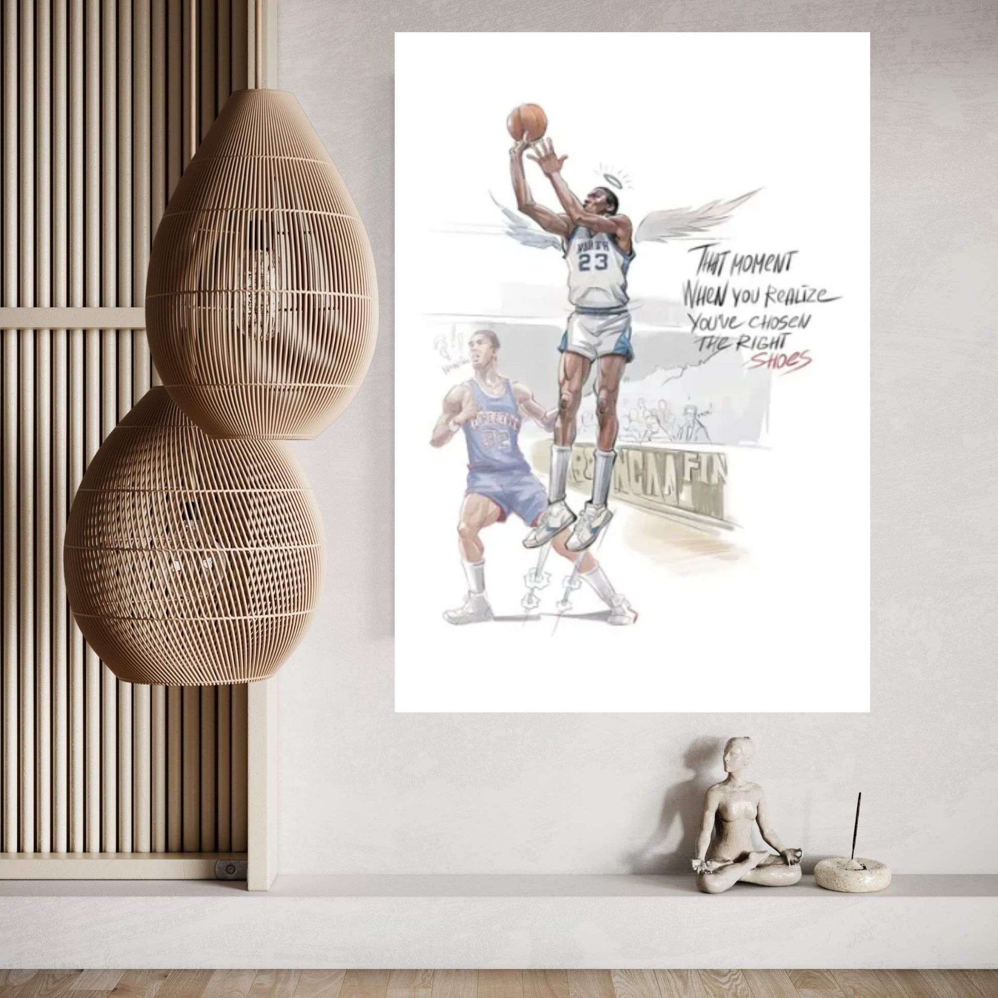 Flying Man Canvas Wall Art - Y Canvas