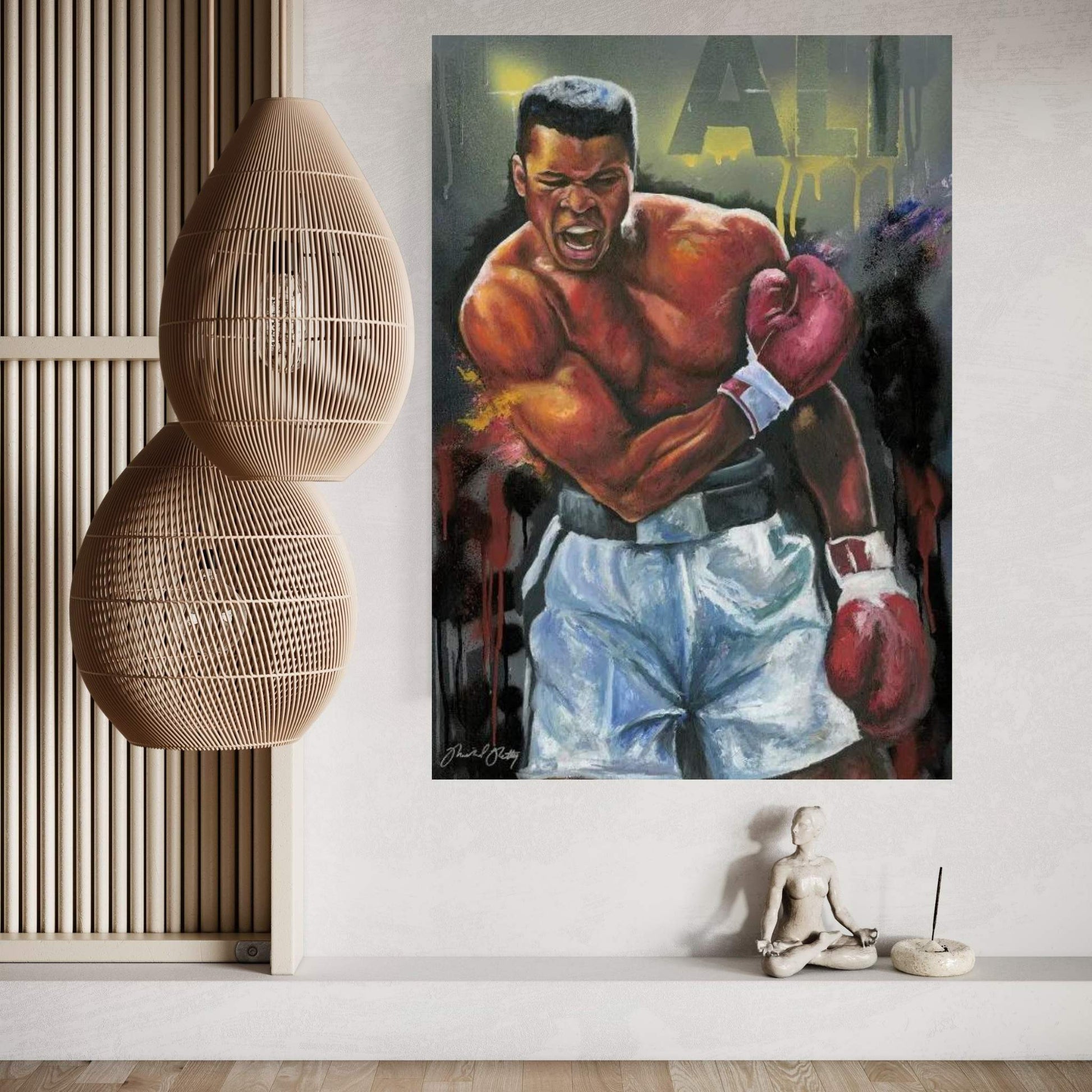 Sting Like A Bee (Muhammad Ali) Canvas Wall Art - Y Canvas