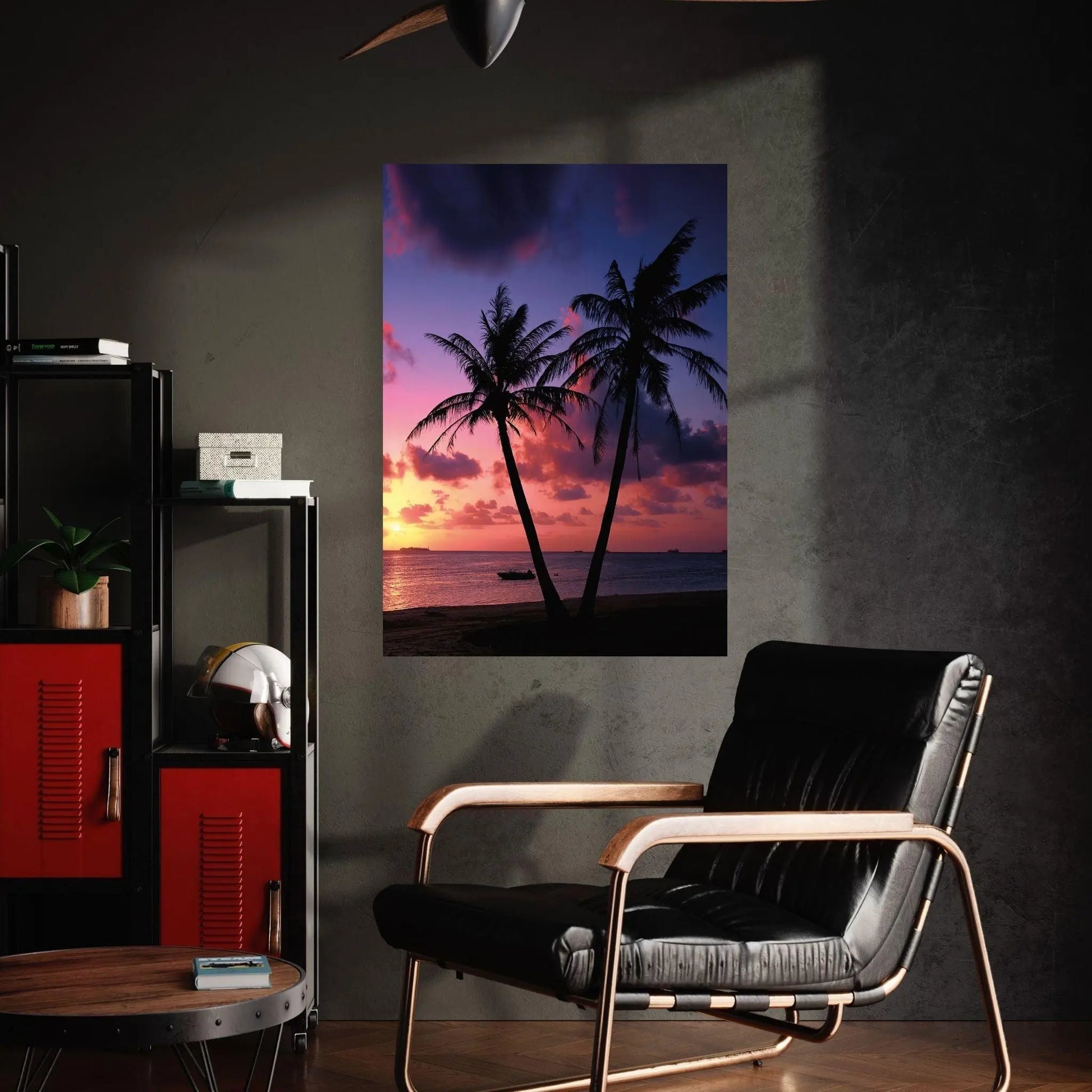 Sunset on the Beach Print on Canvas , Canvas Wall Set , Extra Large Wall Art Ready To Hang - Y Canvas