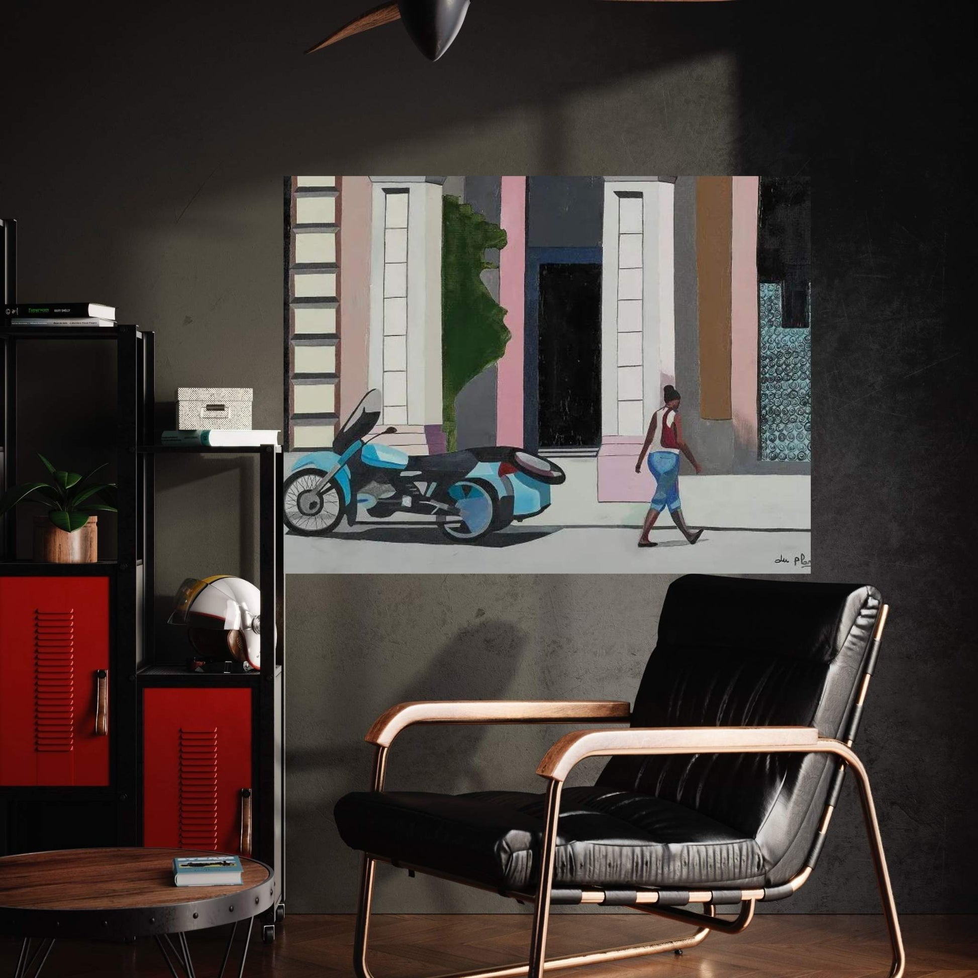 Havana Motorcycle Canvas Wall Art - Y Canvas
