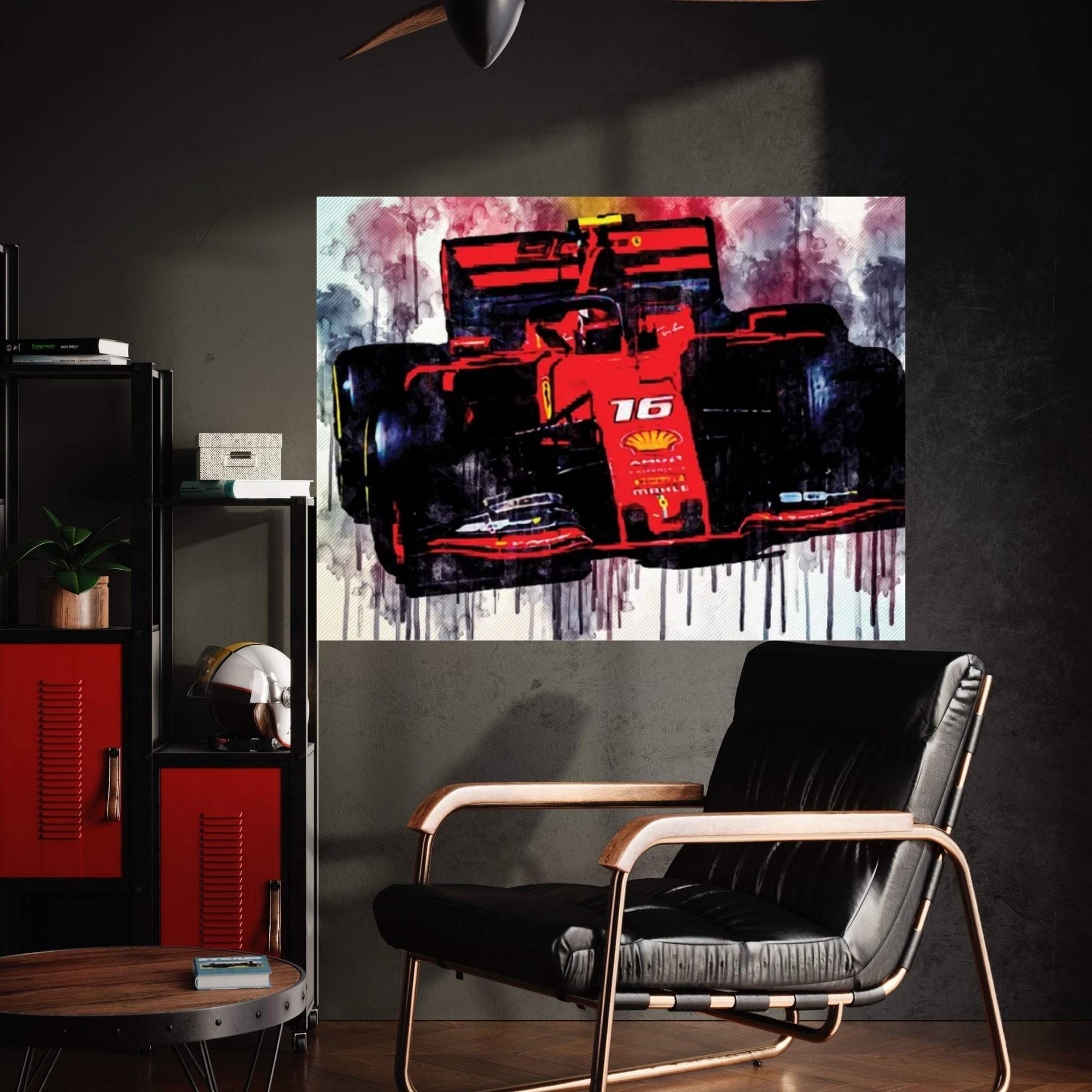 Charles Leclerc Close-Up Ferrari Sf90 Austrian Gp 2019 F1 Cars Canvas Wall Art - Y Canvas