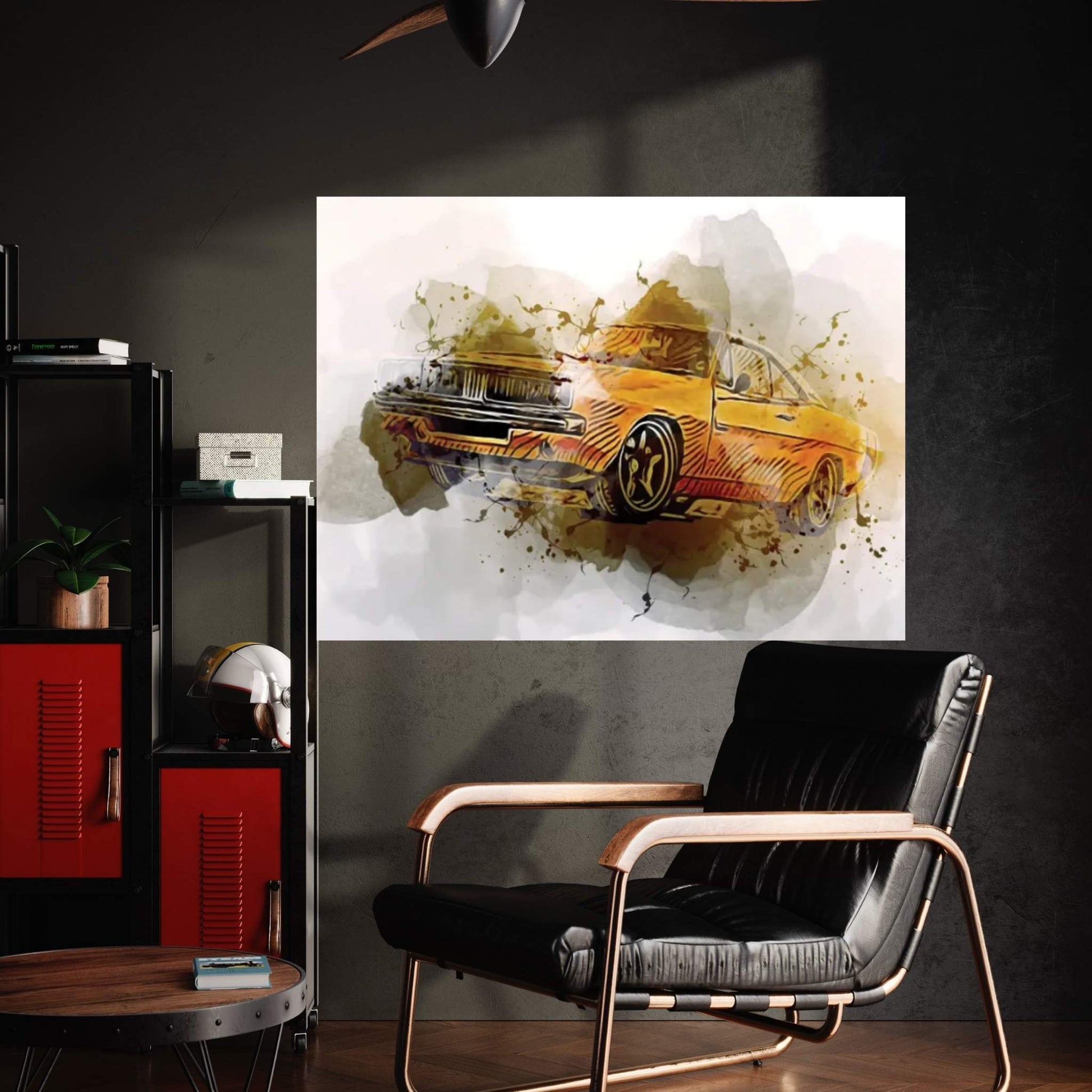 1969 Dodge Charger Captiv Abstract Cars Car Drawings Dodge Canvas Wall Art - Y Canvas