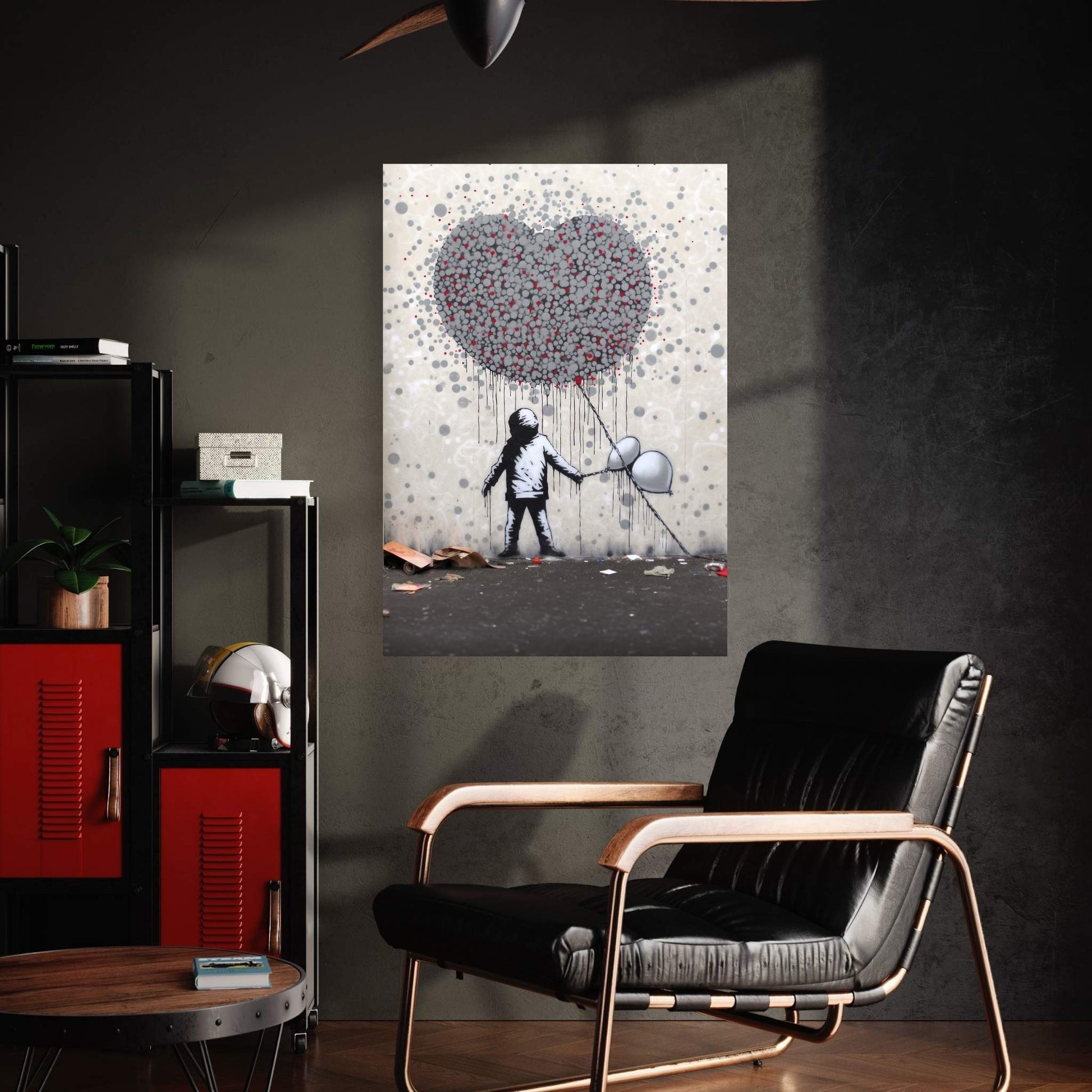 Banksy Child Heart and Balloon Canvas Wall Art Home Decor - Y Canvas
