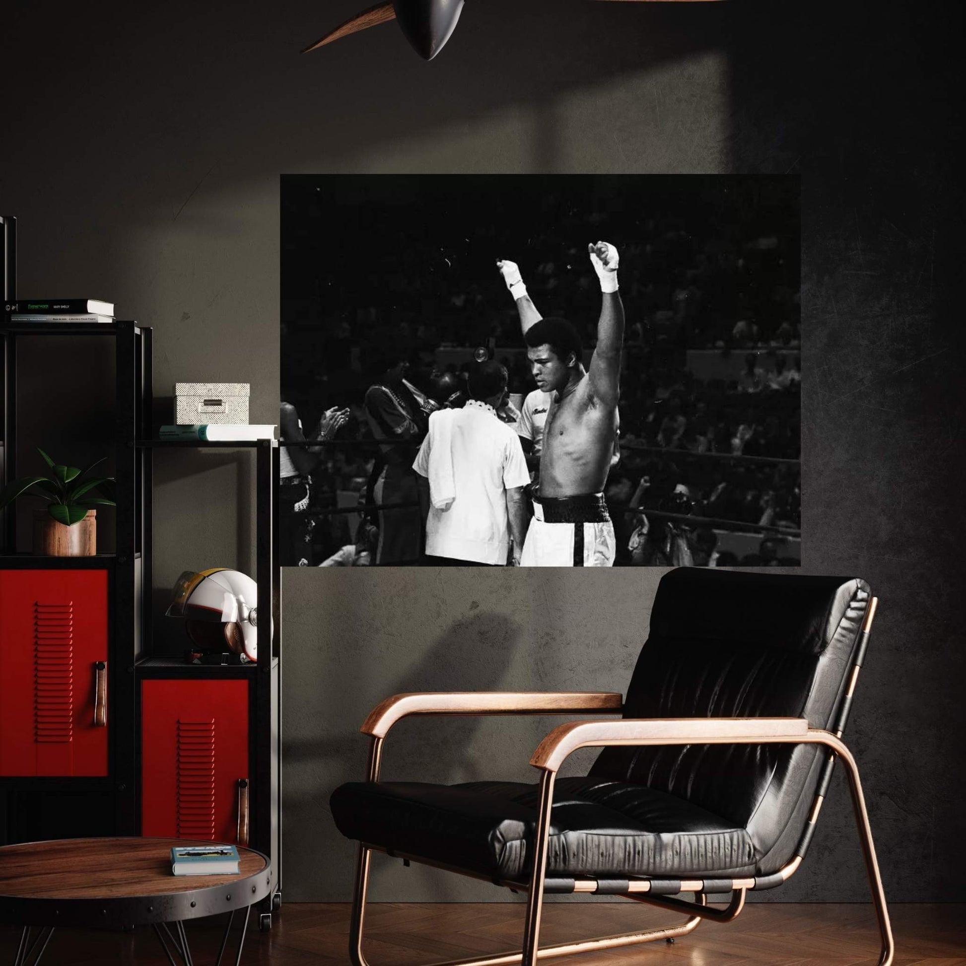 Muhammad Ali With Hands Raised Canvas Wall Art - Y Canvas