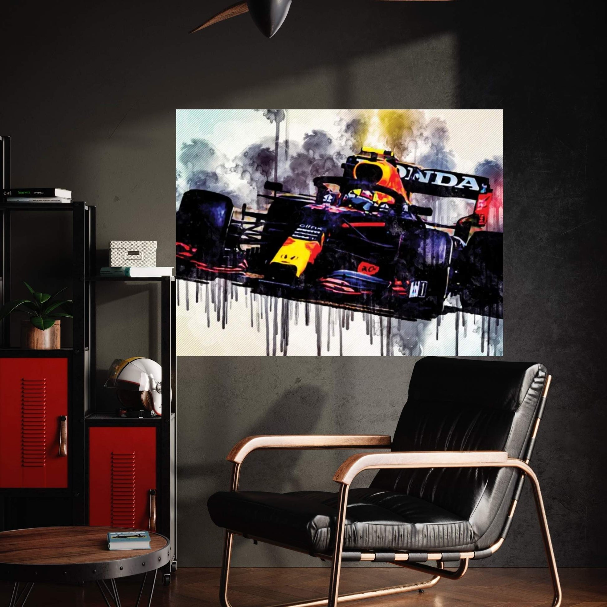 Max Verstappen Close-Up Red Bull Racing Rb16B 2021 F1 Cars Formula 1 Raceway Rb16B On Track Red Bull Racing Honda Canvas Wall Art - Y Canvas