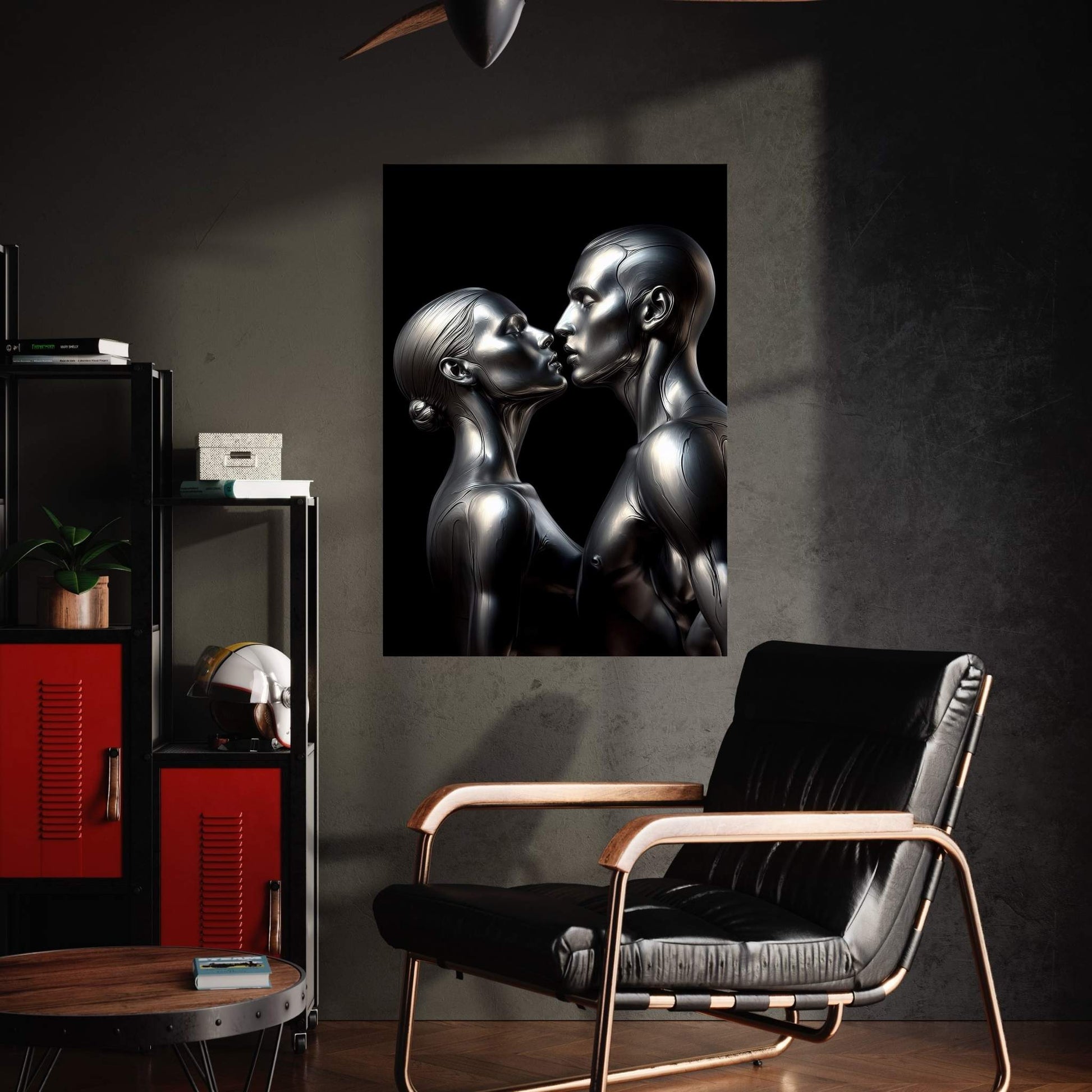 Metalic Love Couple Canvas Wall Art - Y Canvas