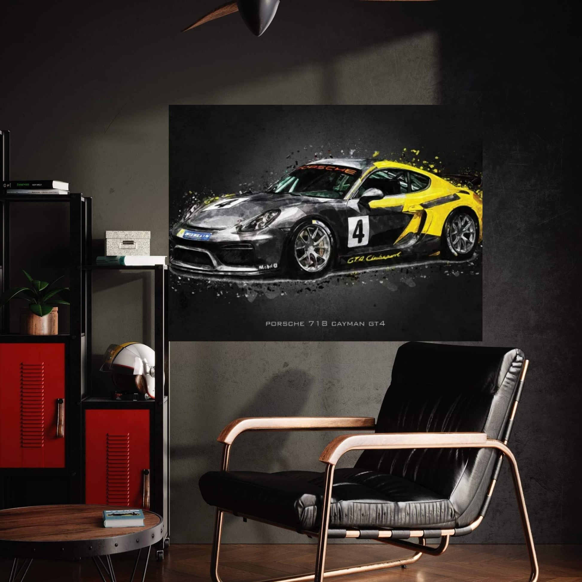 Porsche 718 Cayman GT4 Canvas Wall Art - Y Canvas