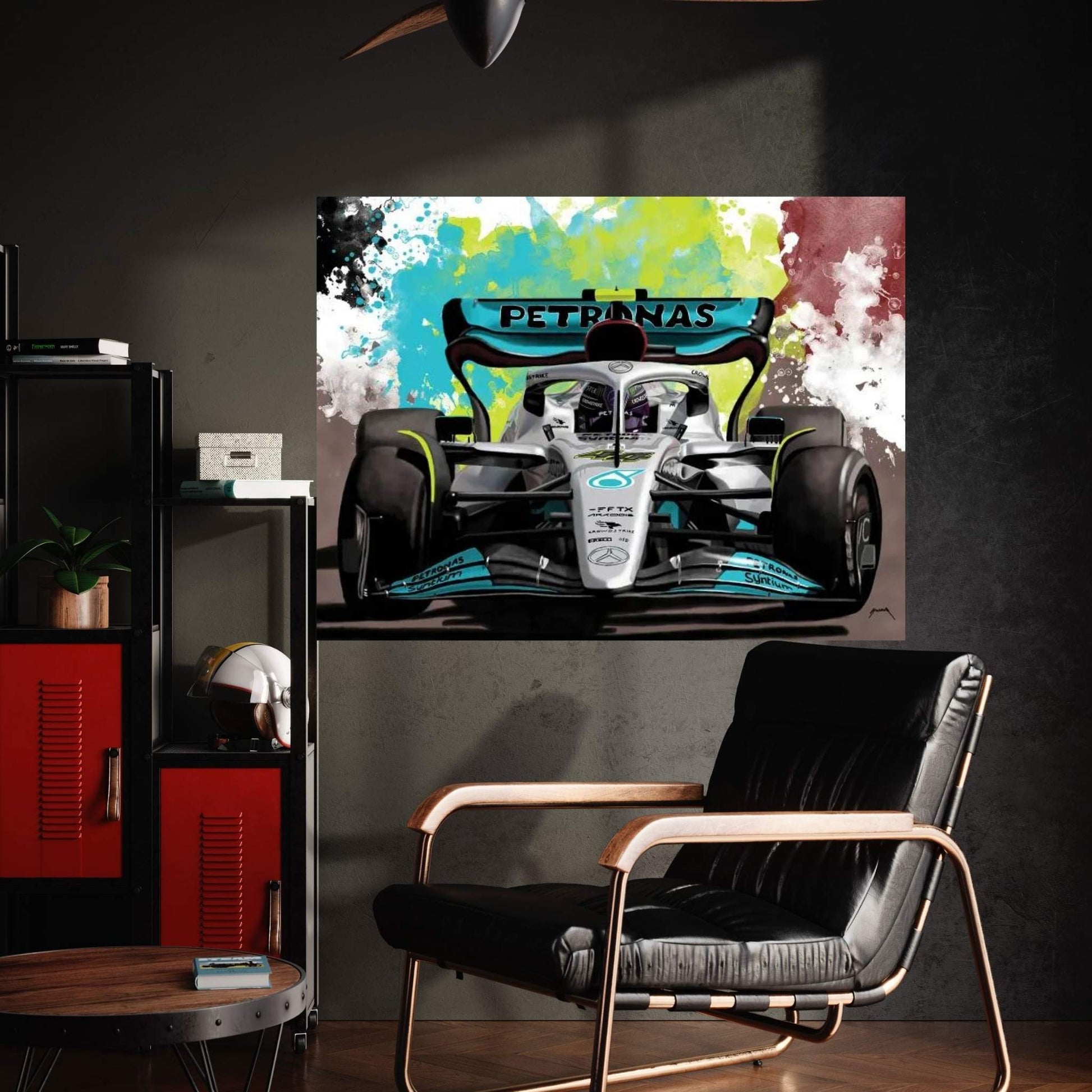 Hamilton's Racecar Canvas Wall Art - Y Canvas