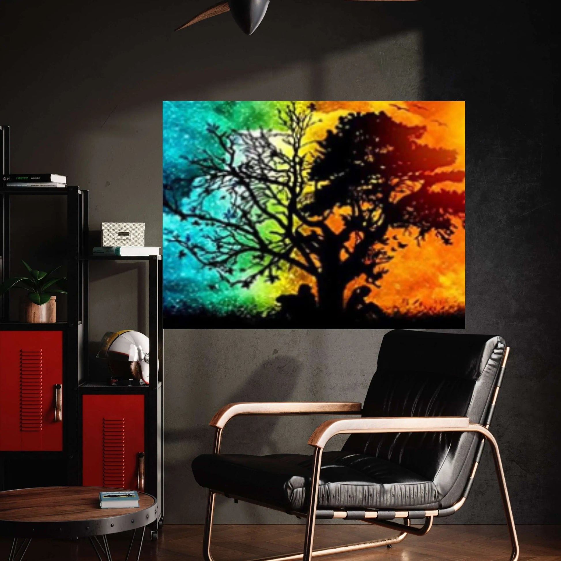 Forest Tree Canvas Wall art, Day Night Tree Forest Tree Canvas Wall Art Poster - Y Canvas