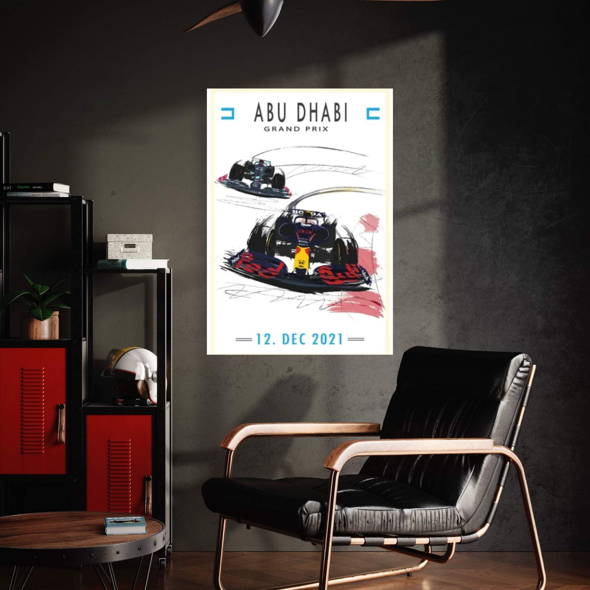 Max Verstappen, Abu Dhabi, F1 Poster Canvas Wall Art - Y Canvas