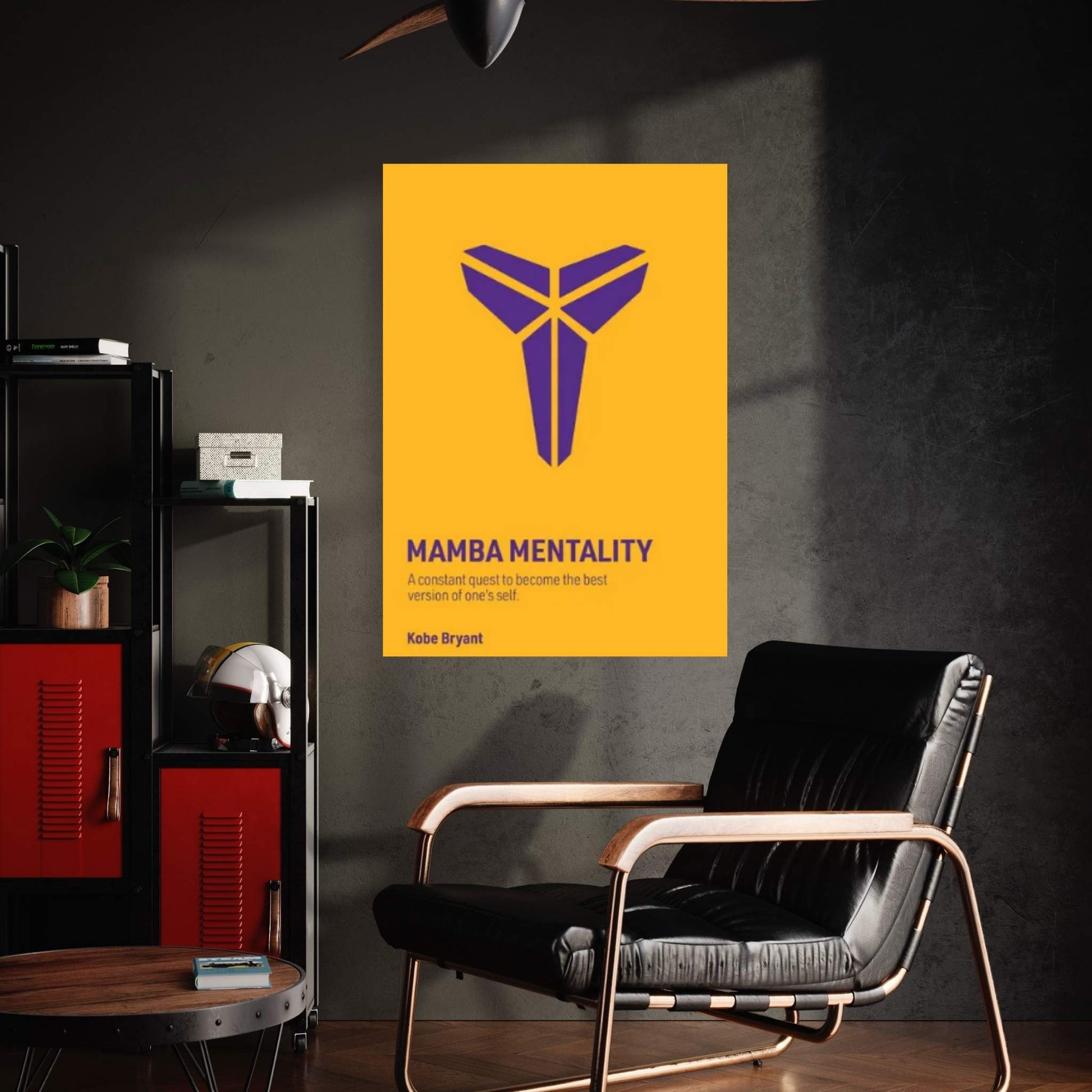 Mamba Mentality (Gold/ Purple) Canvas Wall Art - Y Canvas