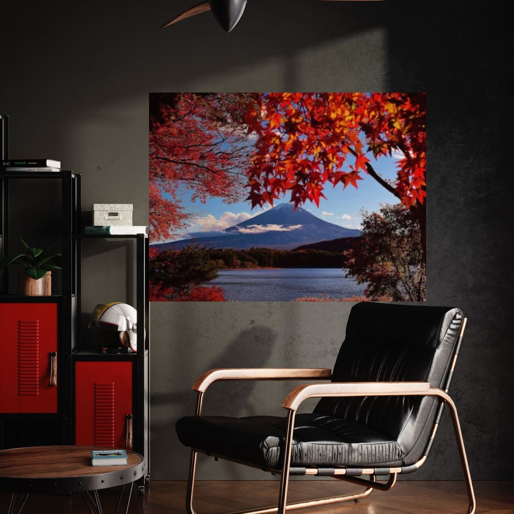 Fuji Kawaguchiko Autumn Leaves Canvas Wall Art - Y Canvas
