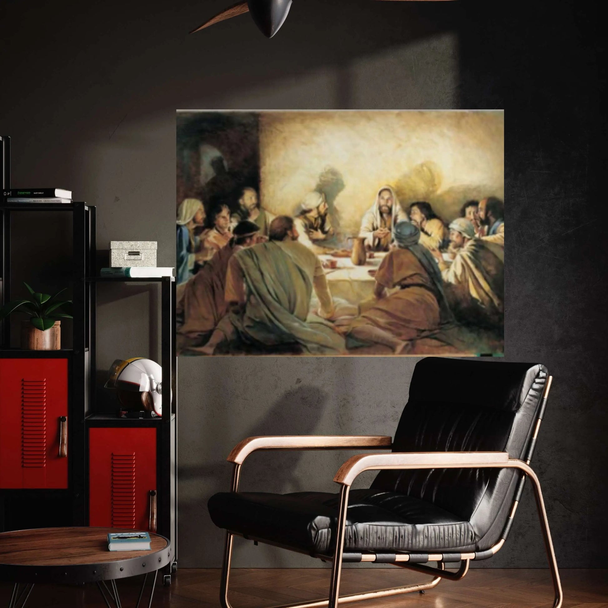Last Supper Canvas Wall Art , Last Supper Wall Art ,Last Supper Canvas Poster Print Set Jesus and Disciples Christian - Y Canvas