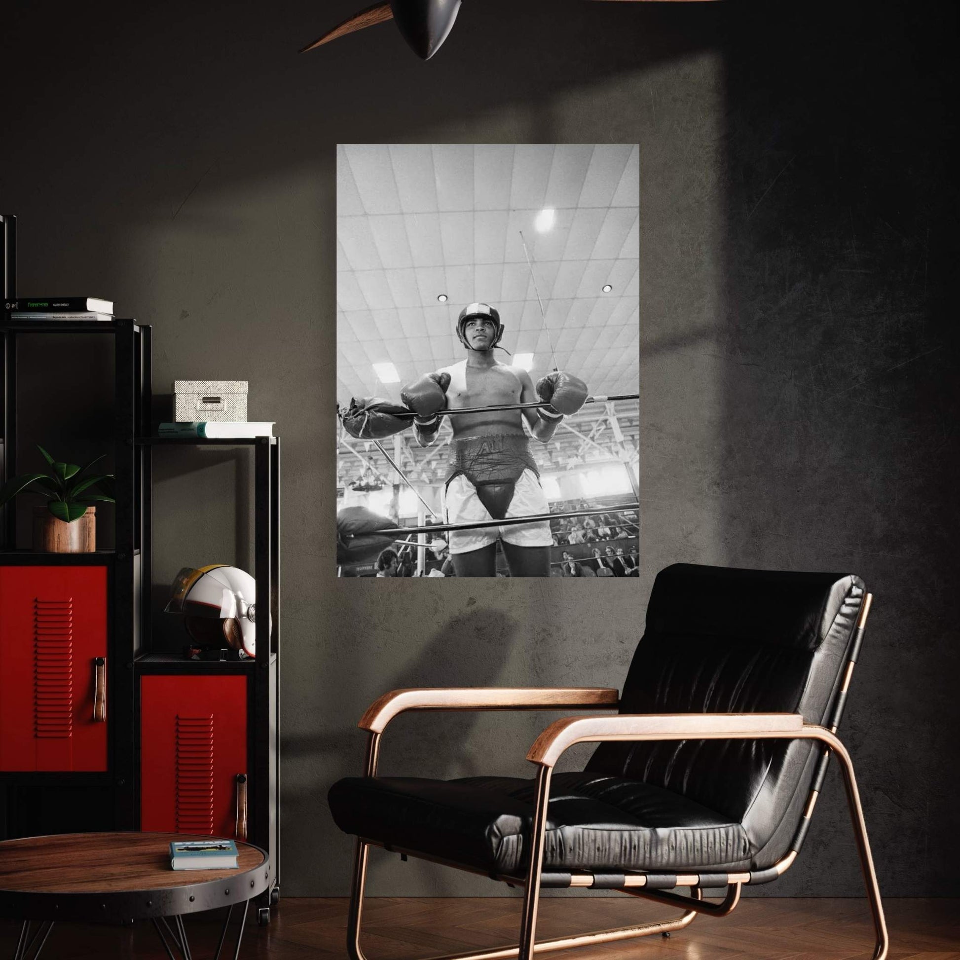 Muhammad Ali In Sparring Gear Canvas Wall Art - Y Canvas