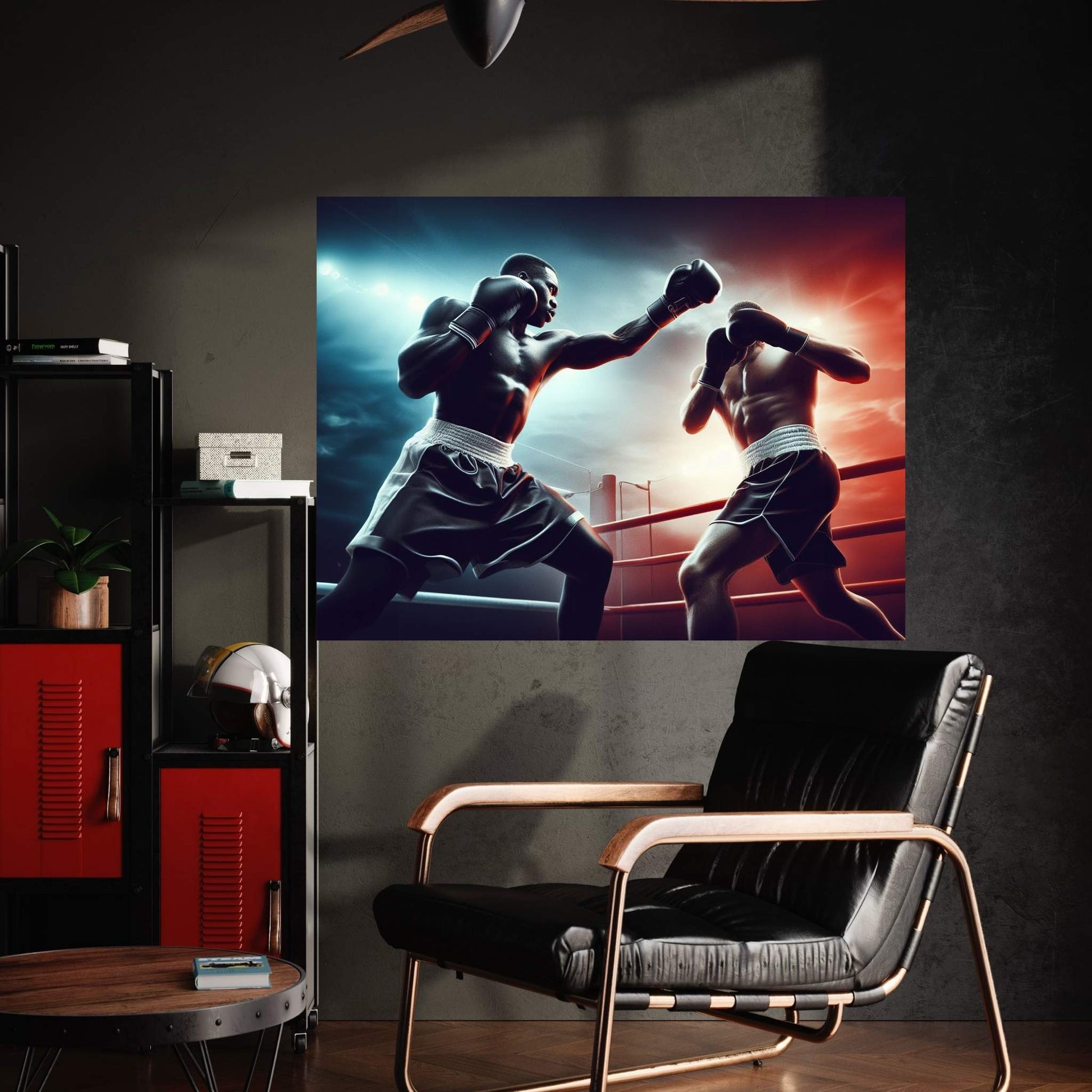 Black African Boxer, Fist and Victory, Boxing Canvas Wall Art - Y Canvas