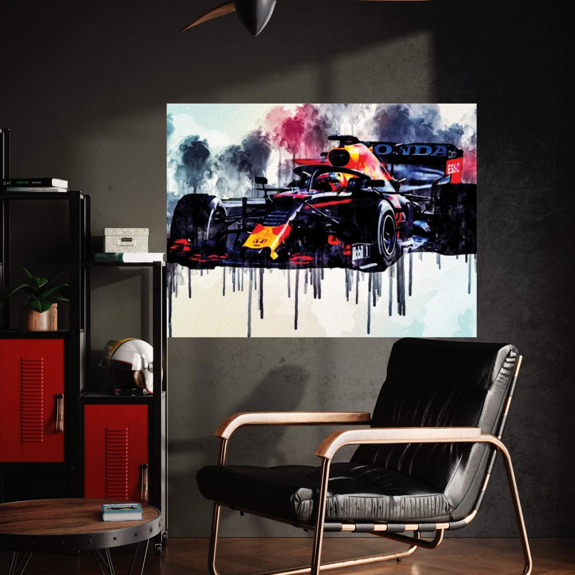 Max Verstappen Red Bull Racing Rb16B Raceway 2021 F1 Cars Formula 1 Rb16B On Track Red Bull Racing Honda Canvas Wall Art - Y Canvas