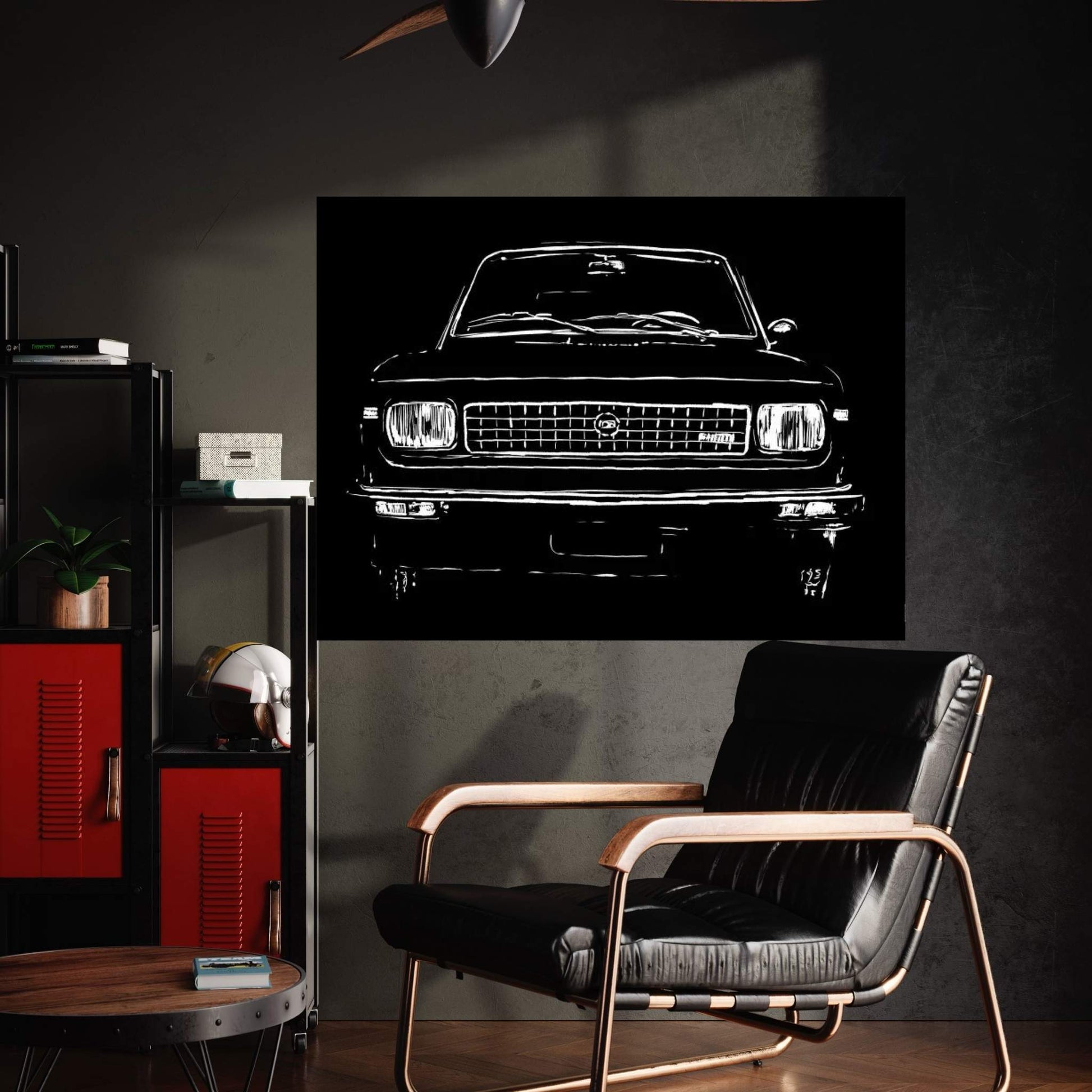 Black Car Canvas Wall Art - Y Canvas
