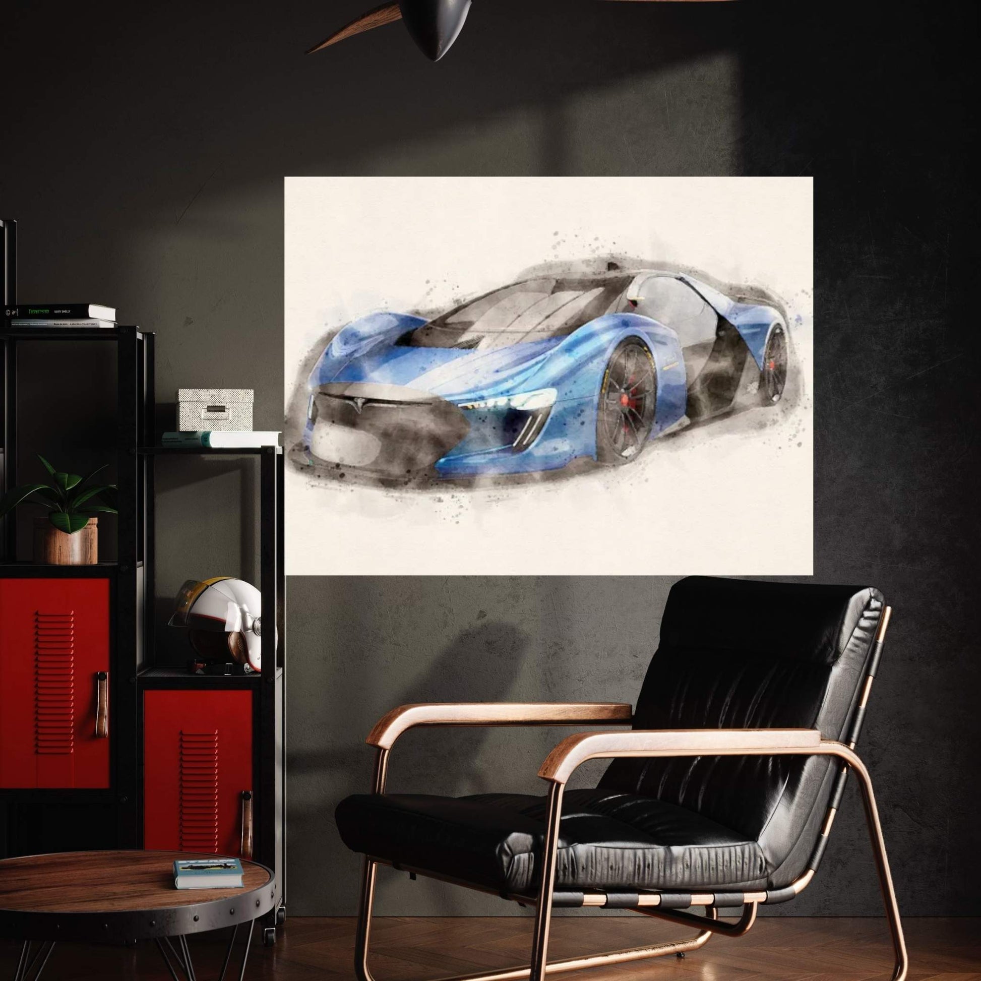 Tesla Motors V II Canvas Wall Art - Y Canvas
