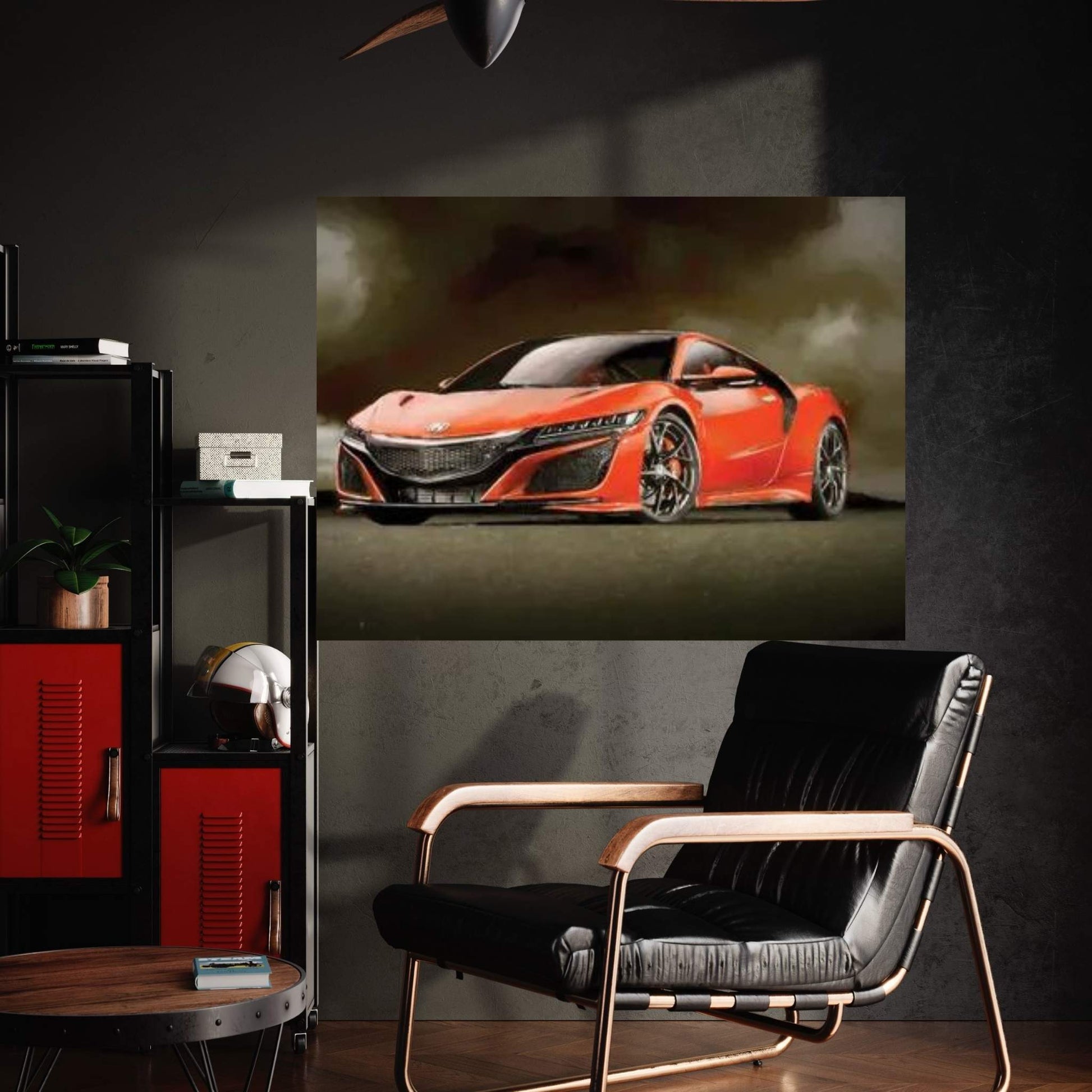 Honda NSX In Watercolor Canvas Wall Art - Y Canvas