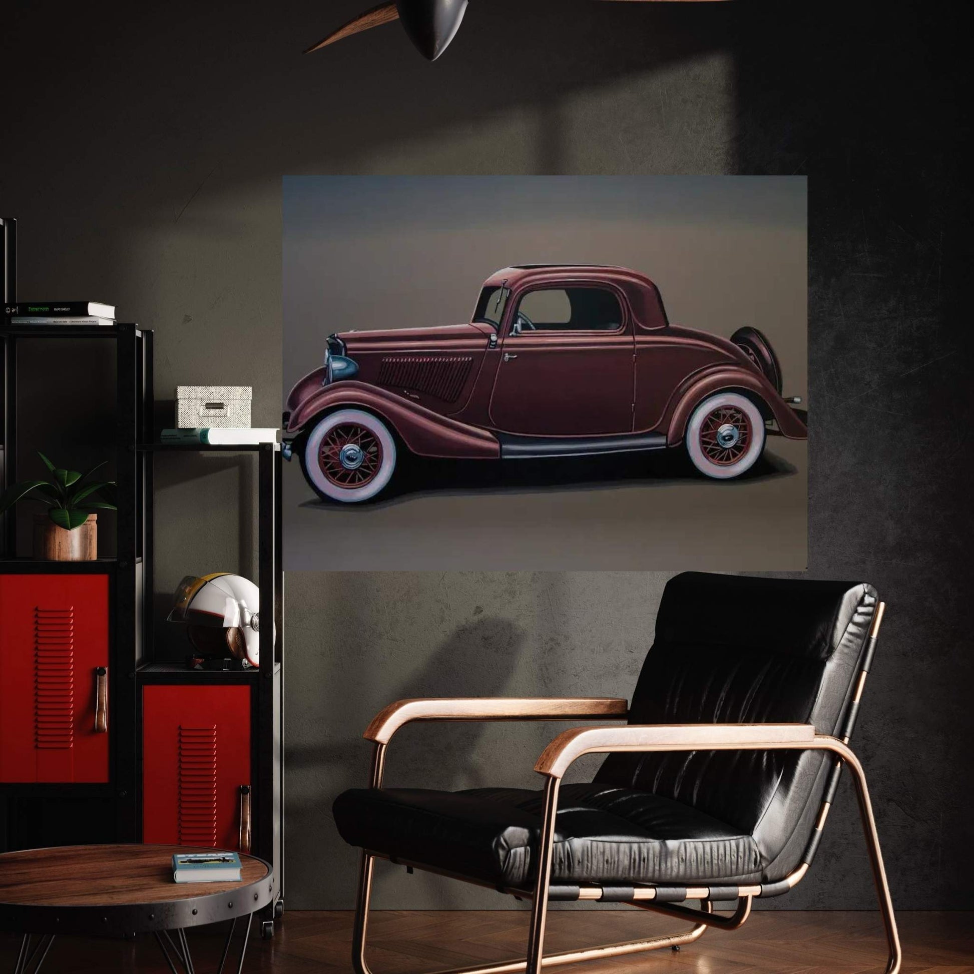 Ford 3 Window Coupe 1933 Canvas Wall Art - Y Canvas