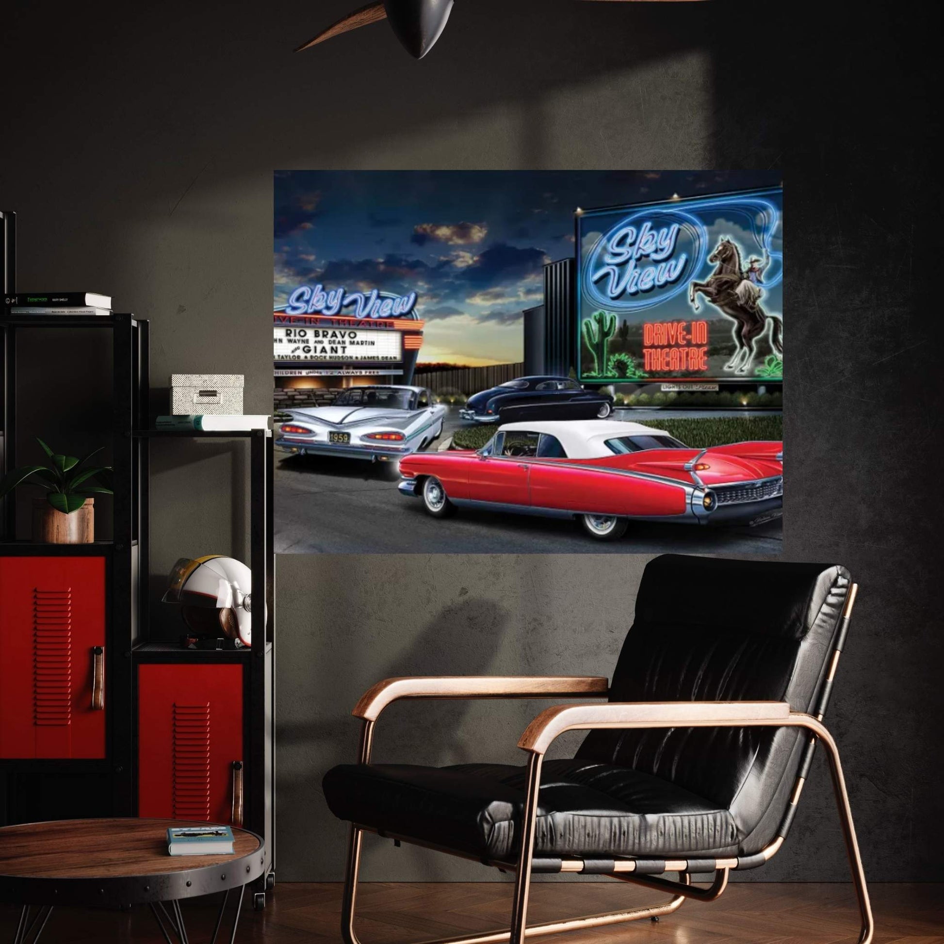 Skyview Drive-In I Canvas Wall Art - Y Canvas