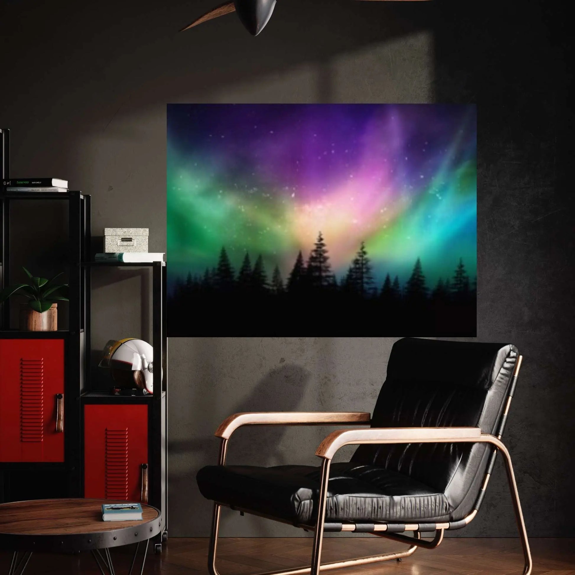 Landscape Starry Sky Canvas Poster Print, Night Sky Wall Art - Y Canvas