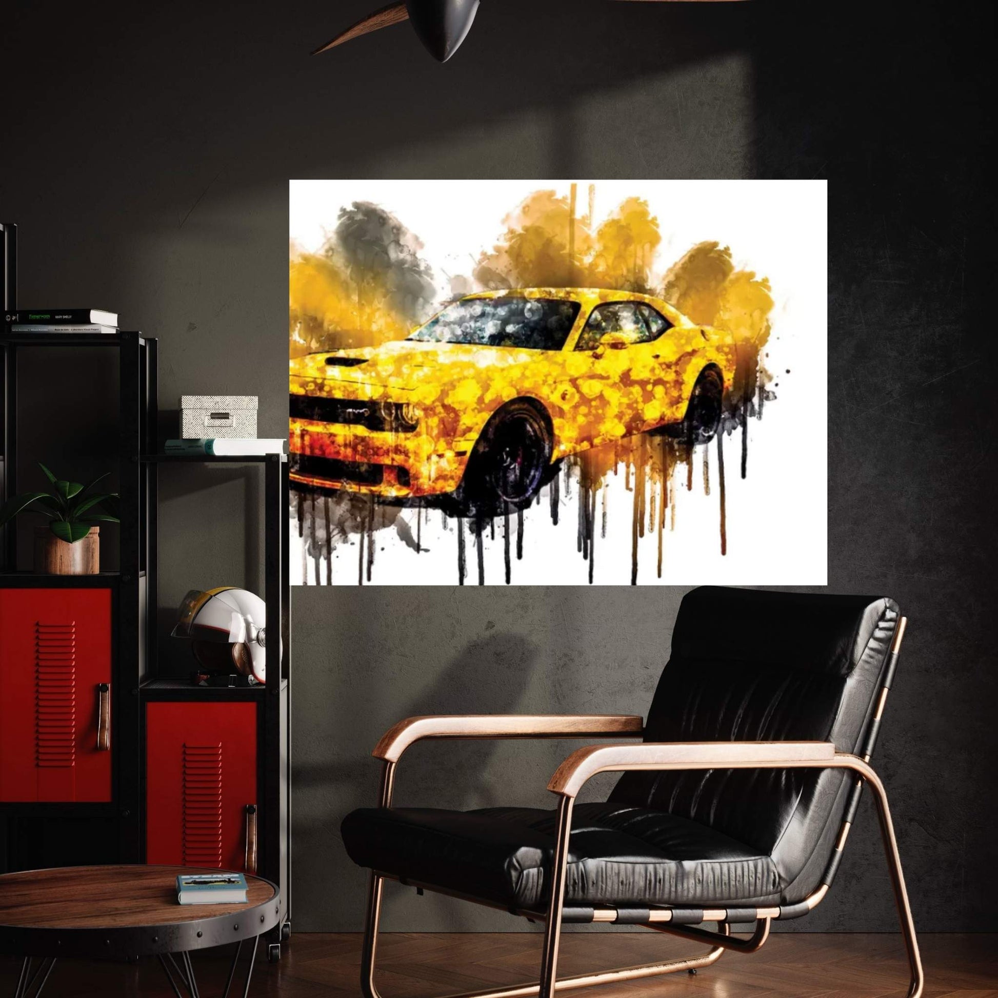 Car 2018 Dodge Challenger SRT Hellcat Widebody Canvas Wall Art - Y Canvas