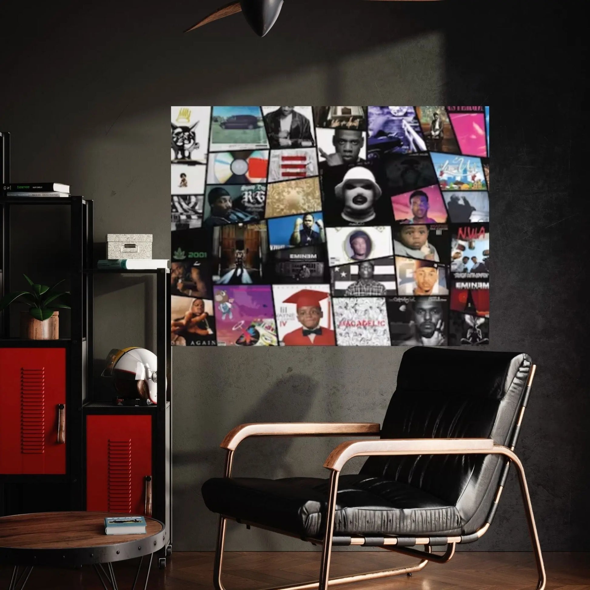 Rap Album Cover Collage Hip Hop Music Canvas Painting Wall Art Rapper Print Musician Gift - Y Canvas