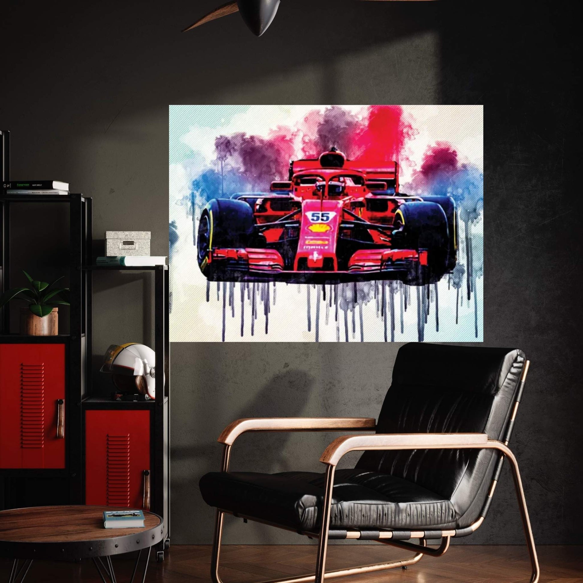 Carlos Sainz Ferrari Sf21 2021 F1 Cars Formula 1 Scuderia Ferrari New Sf21 F1 Canvas Wall Art - Y Canvas