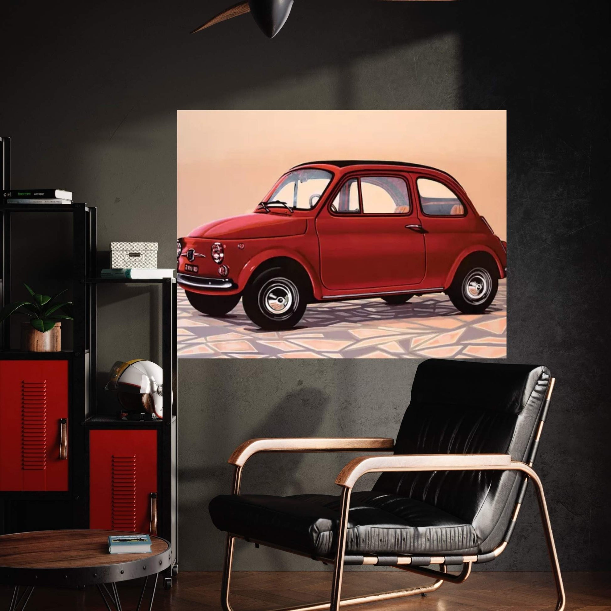 Fiat 500 Canvas Wall Art - Y Canvas